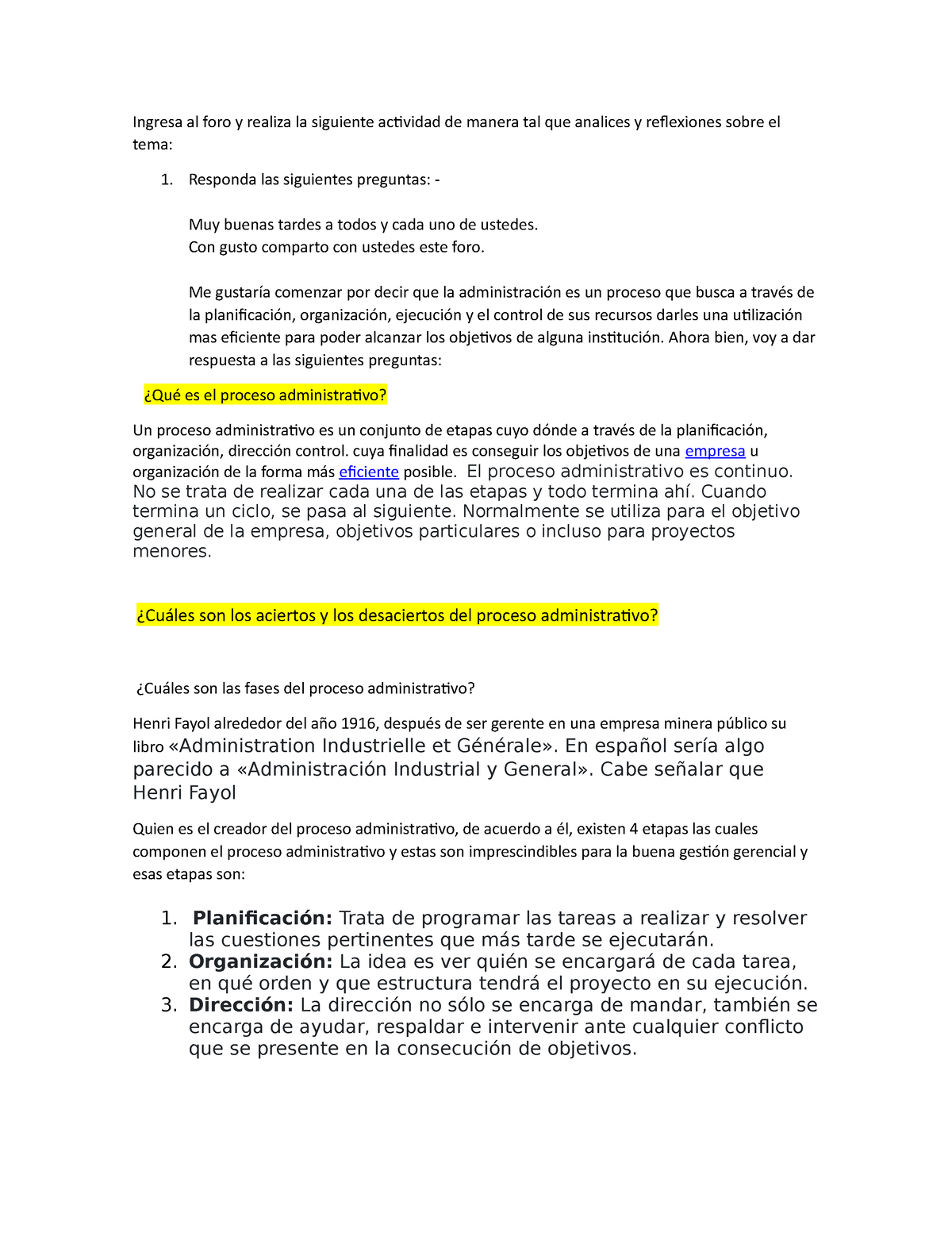 FORO 1ok - FORO UNIDAD 2. - Ingresa Al Foro Y Realiza La Siguiente ...