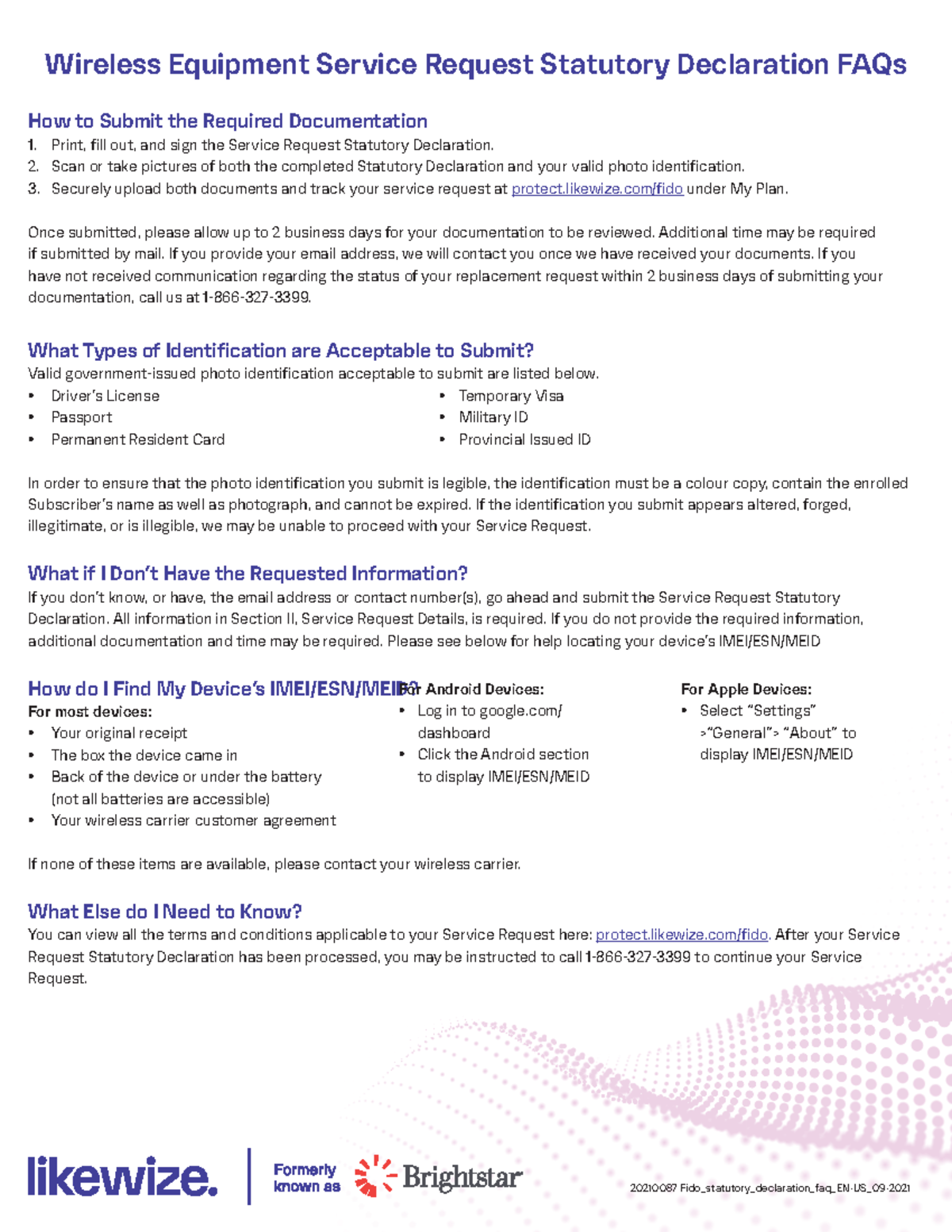 Statutory-declaration - Wireless Equipment Service Request Statutory ...