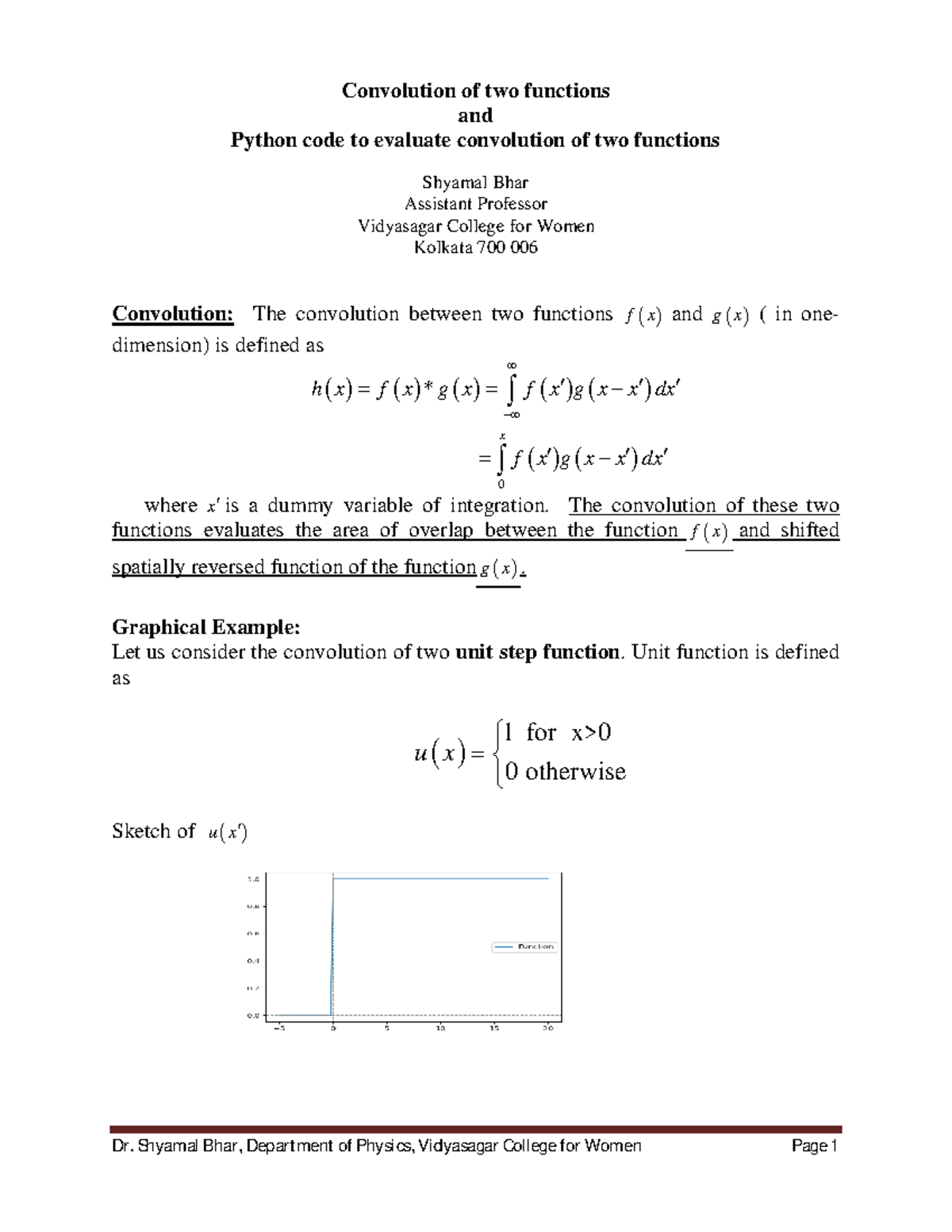 Convolution - The convolution of these two functions evaluates the area ...