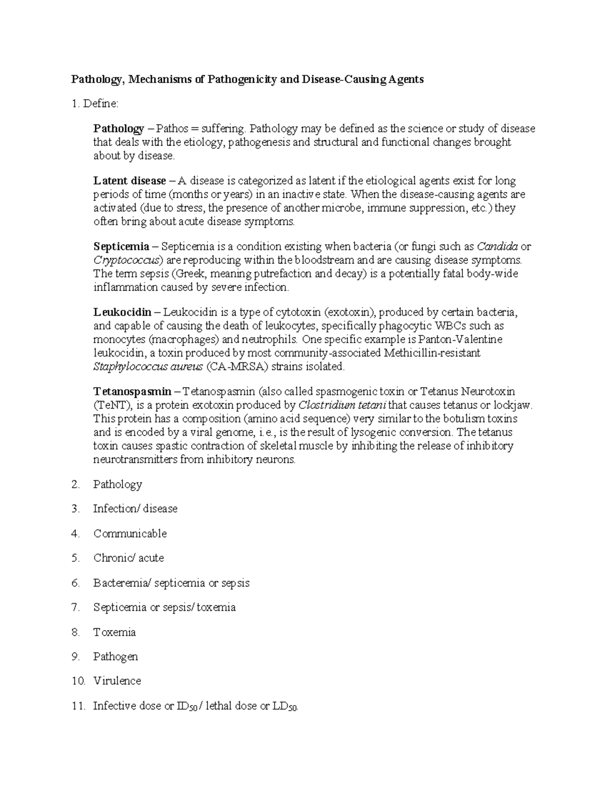 25 mechanisms of path - Pathology, Mechanisms of Pathogenicity and ...