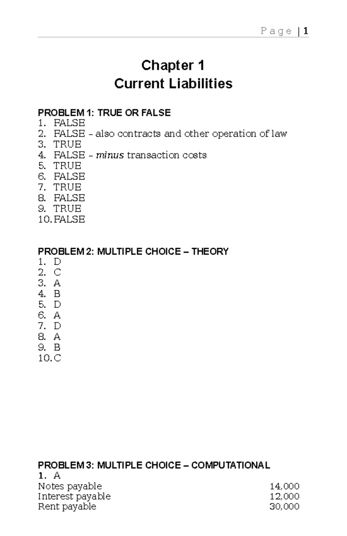 SOL. MAN. Chapter 1 Current Liabilities 2021 - Chapter 1 Current ...