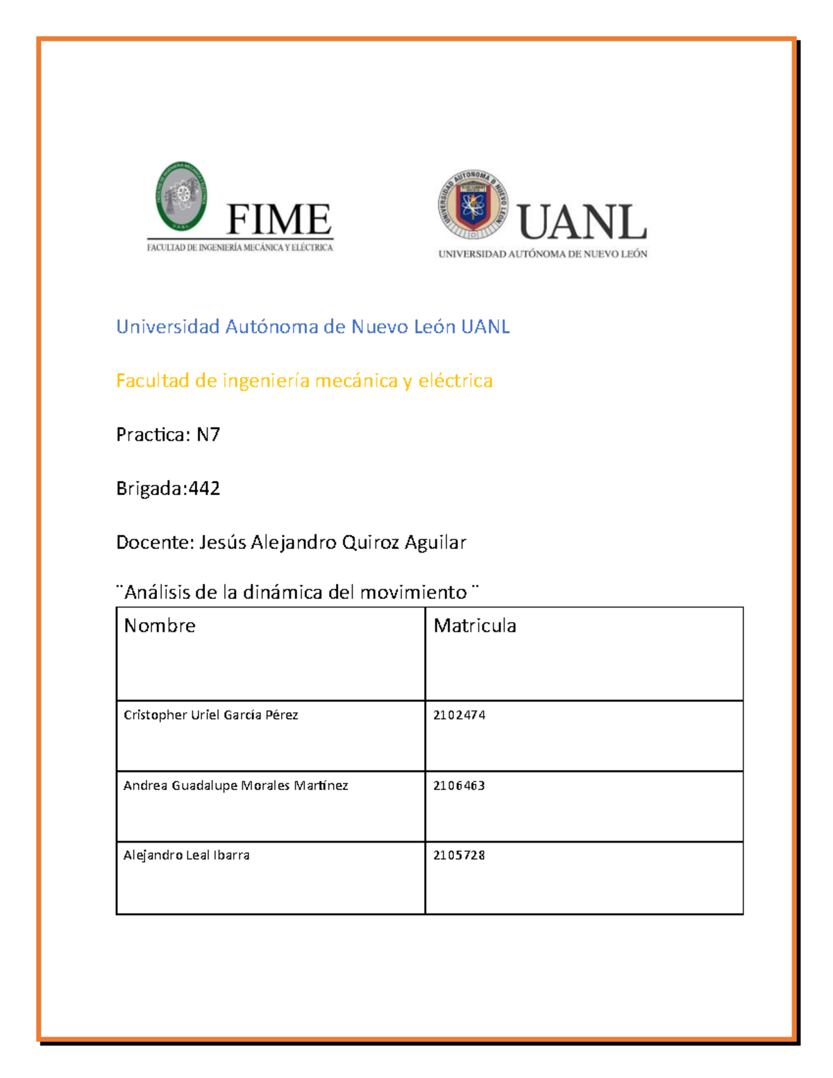Practica 7 lab F - lab 7 - Universidad Autónoma de Nuevo León UANL ...