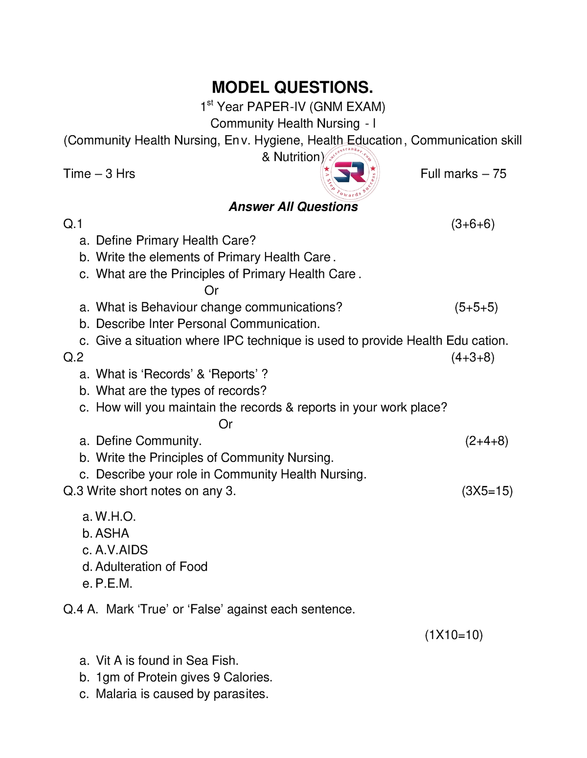gnm 1st year assignment pdf