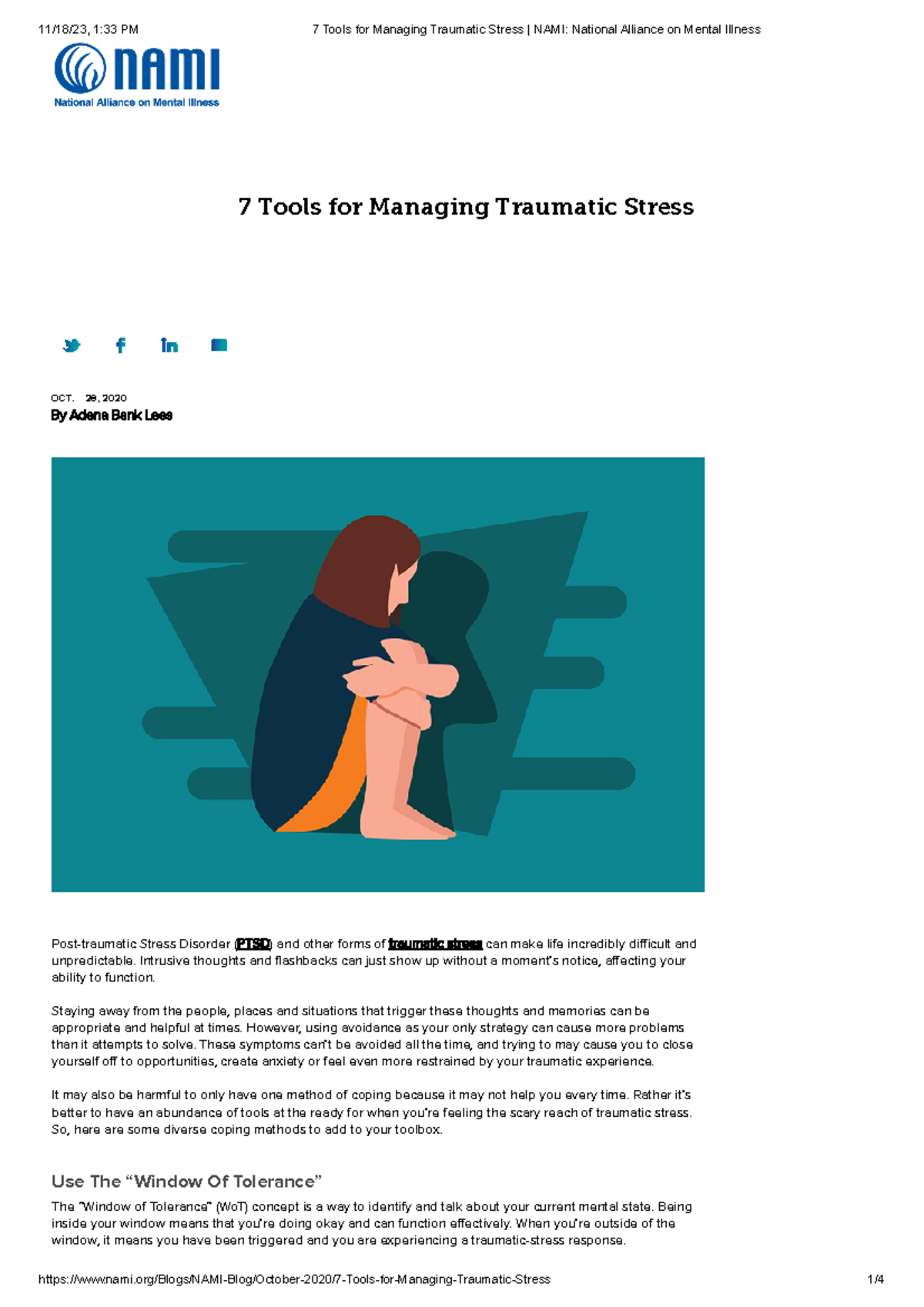 7 Tools For Managing Traumatic Stress Nami National Alliance On Mental 