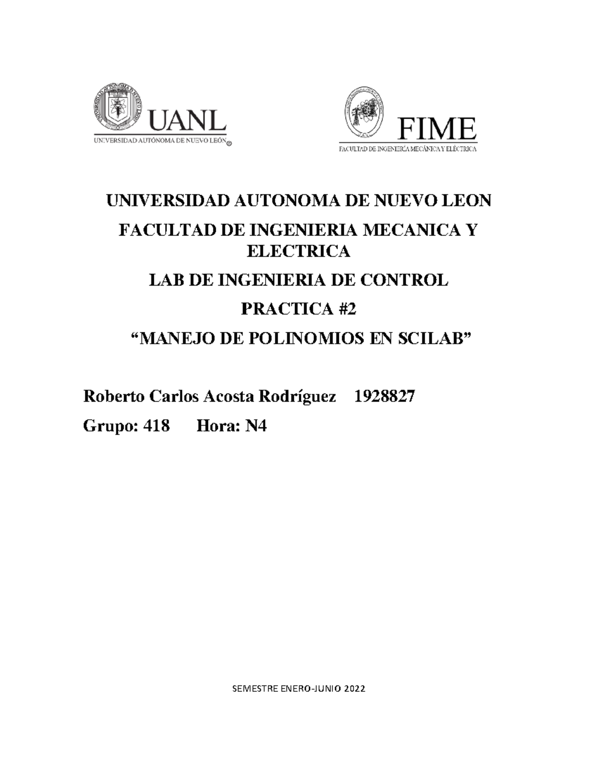 Practica 2-1928827 - R5F5F5FF - UNIVERSIDAD AUTONOMA DE NUEVO LEON ...