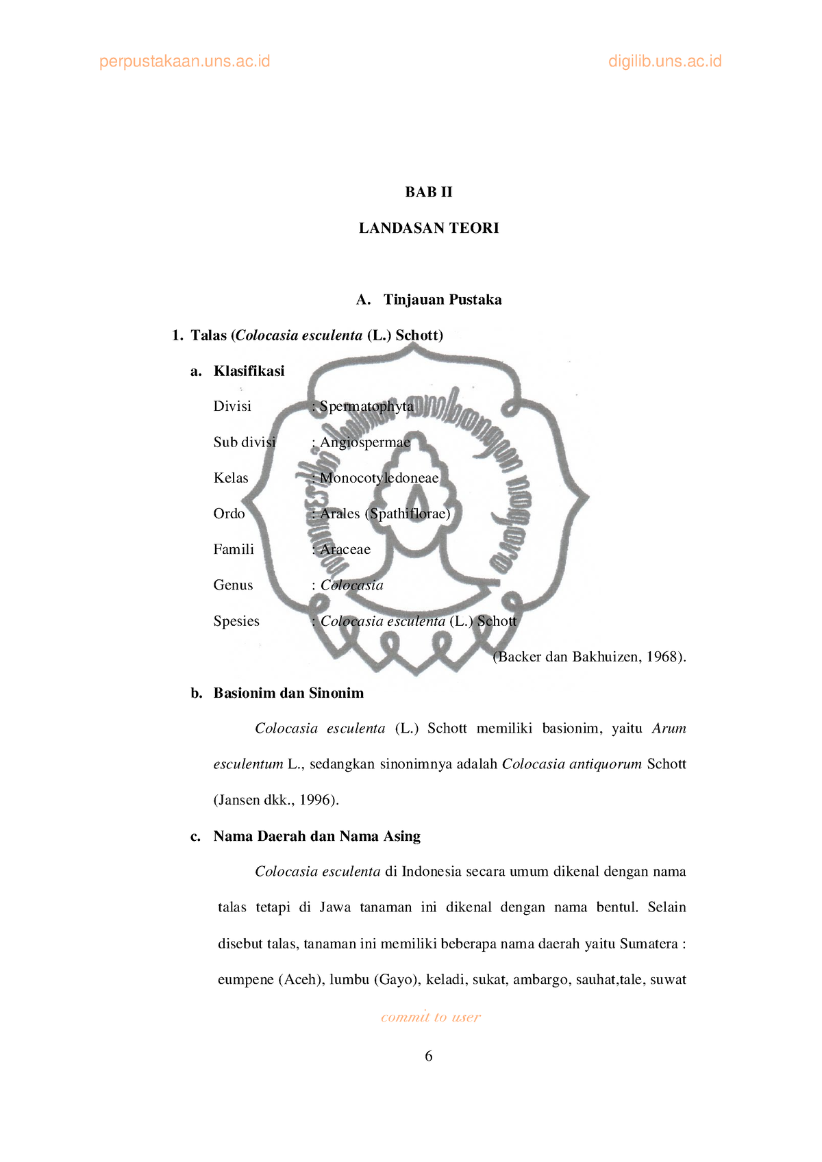 BAB II - Jurnal - Commit To User 6 BAB II LANDASAN TEORI A. Tinjauan ...