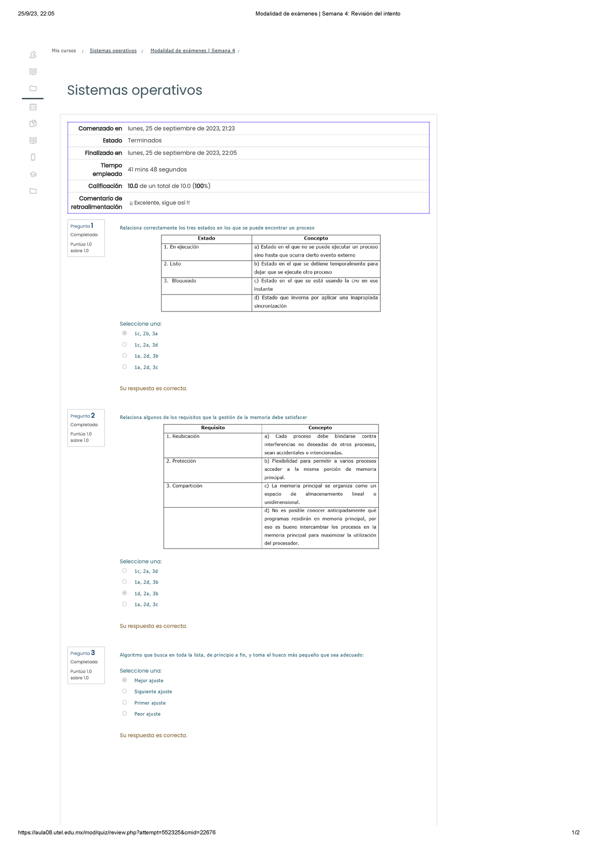 SO Semana 4 Revisión Del Intento - 25/9/23, 22:05 Modalidad De Exámenes ...