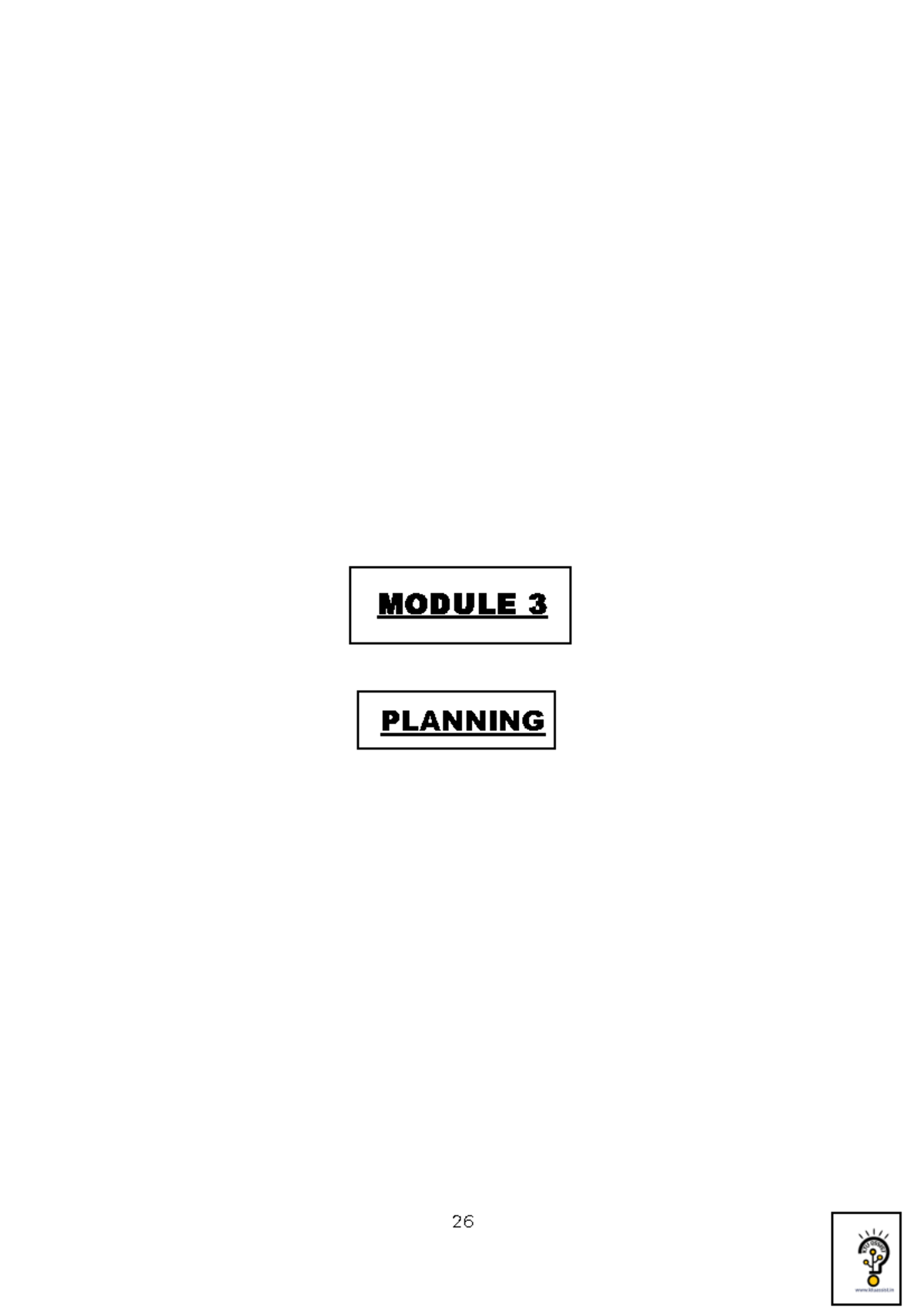 POM- Module 3(Ktuassist - MODULE 3 PLANNING CHAPTER 1 – PLANNING ...