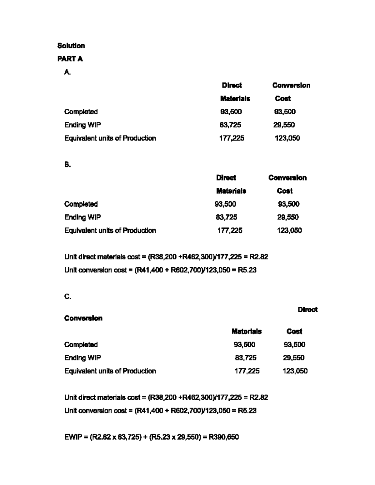 Tut 3 Process costing solution - FBS 222 - Studocu