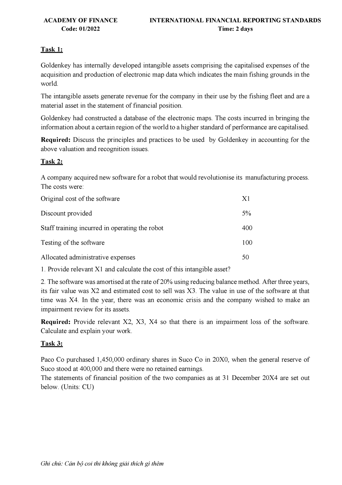 đề-thi-F7 - Test exam - ACADEMY OF FINANCE Code: 01/ INTERNATIONAL ...