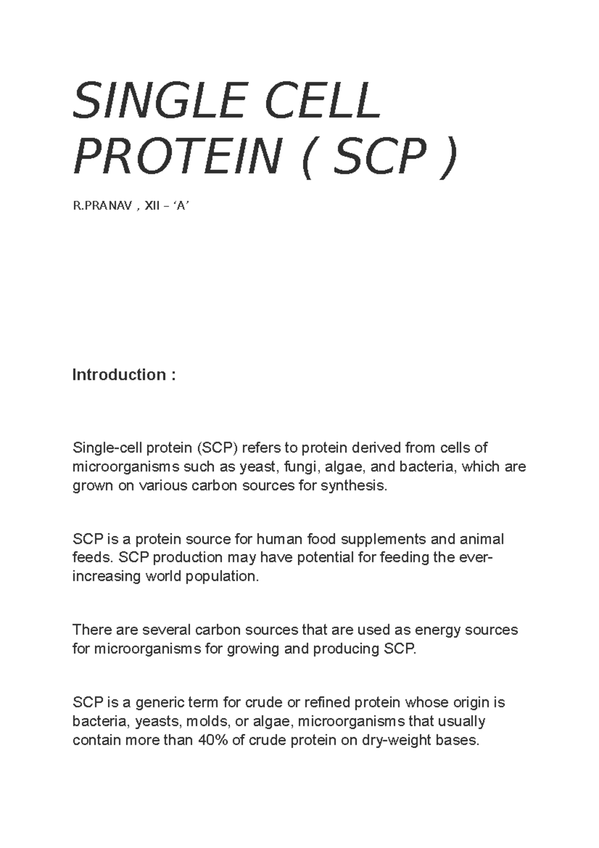 Self Love - The Theory - SINGLE CELL PROTEIN ( SCP ) ####### R , XII ...