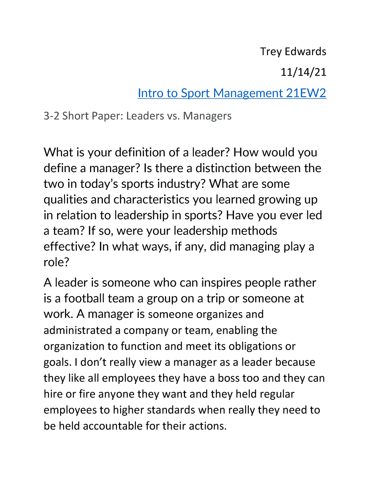 sport management thesis topics