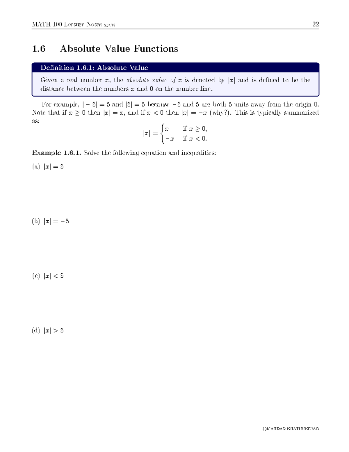 1.6 2 - This Is The Assignment For The Course - 1 Absolute Value ...