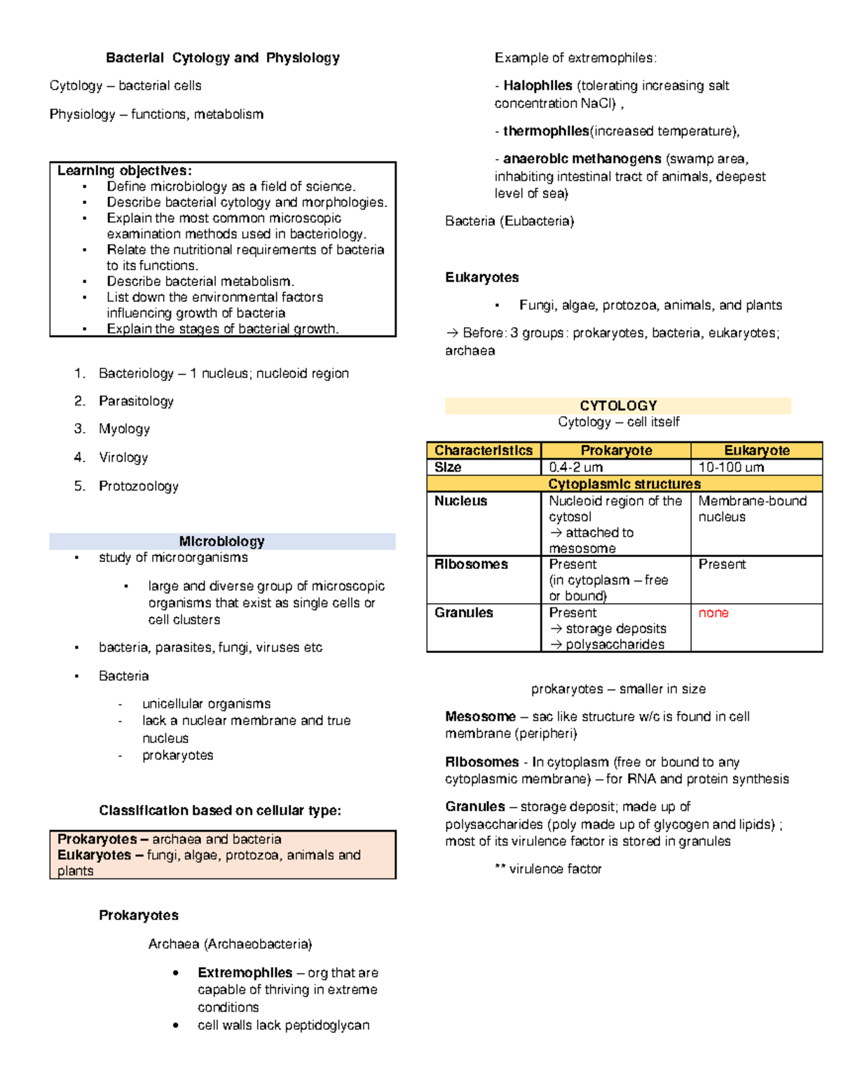 Bacteriology - bacterial cytology and physiology - Bacterial Cytology ...