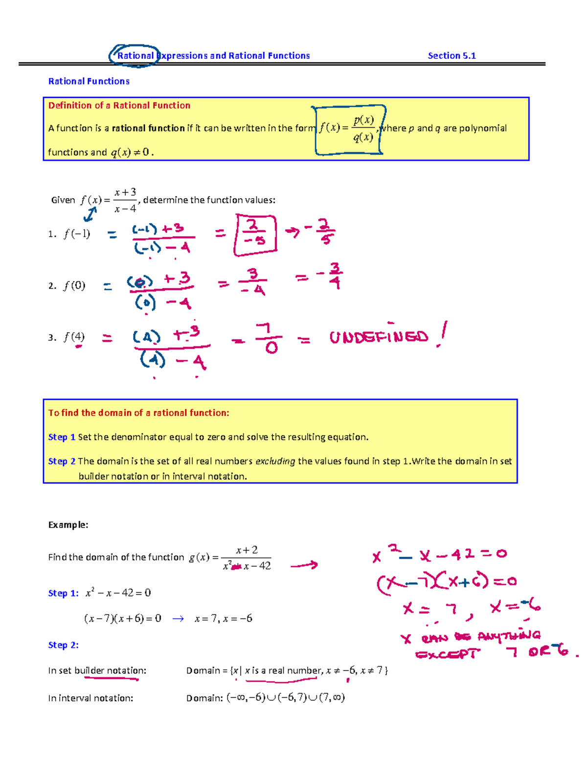 MAT 1033 6 2 2022 5 - Notes - Rational Expressions And Rational ...