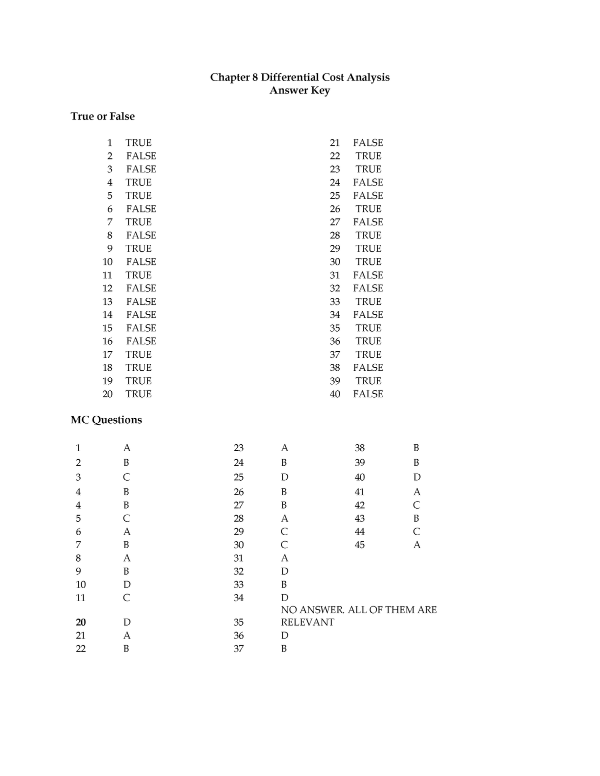 08-differential-cost-analysis-key-chapter-8-differential-cost-analysis-answer-key-true-or