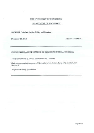 12 Conclusion and Reflection - CONCLUSION AND REFLECTION SOCI2056 ...
