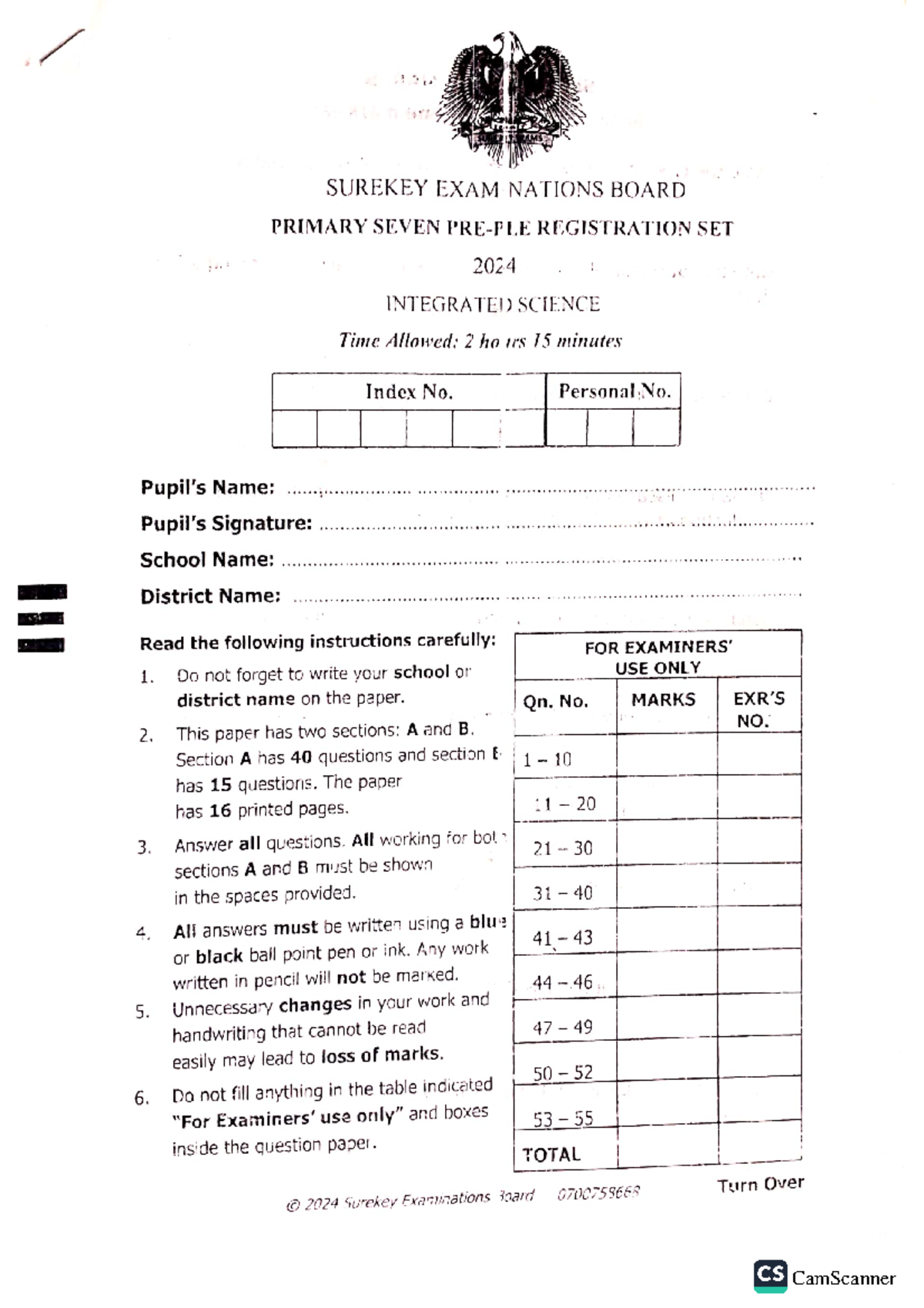 Surekey PRE REG 2024 SCI - Bachelor of Business Administration - Studocu