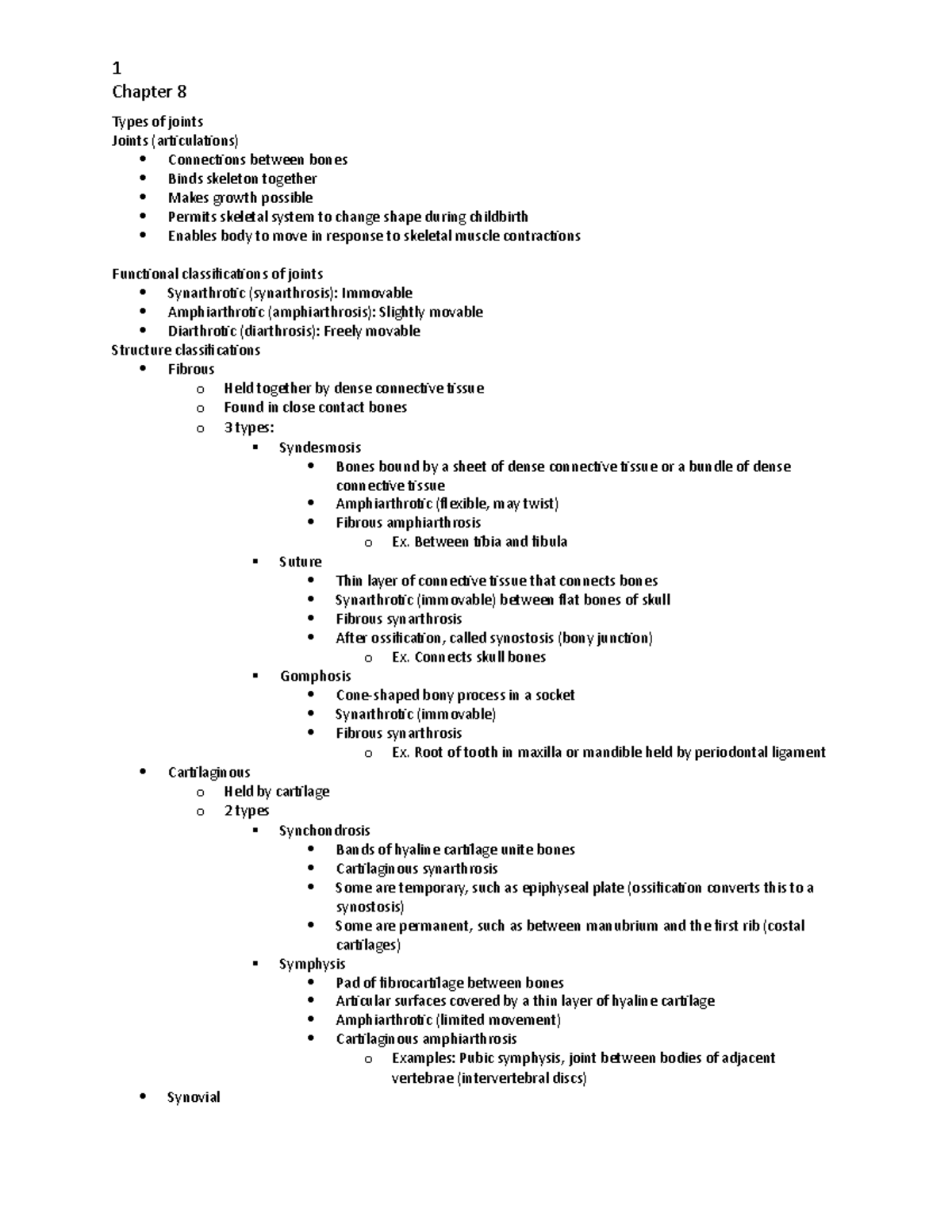 Chapter 8 - Mrs. Hoda Salsabili class - 1 Chapter 8 Types of joints ...