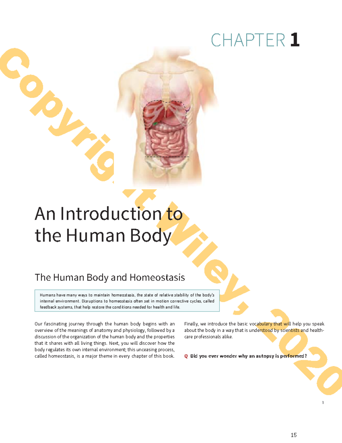 Unit1 - Anatomy Physiology Lecture Notes Unit 1 - Wiley, 2020 1 CHAPTER ...