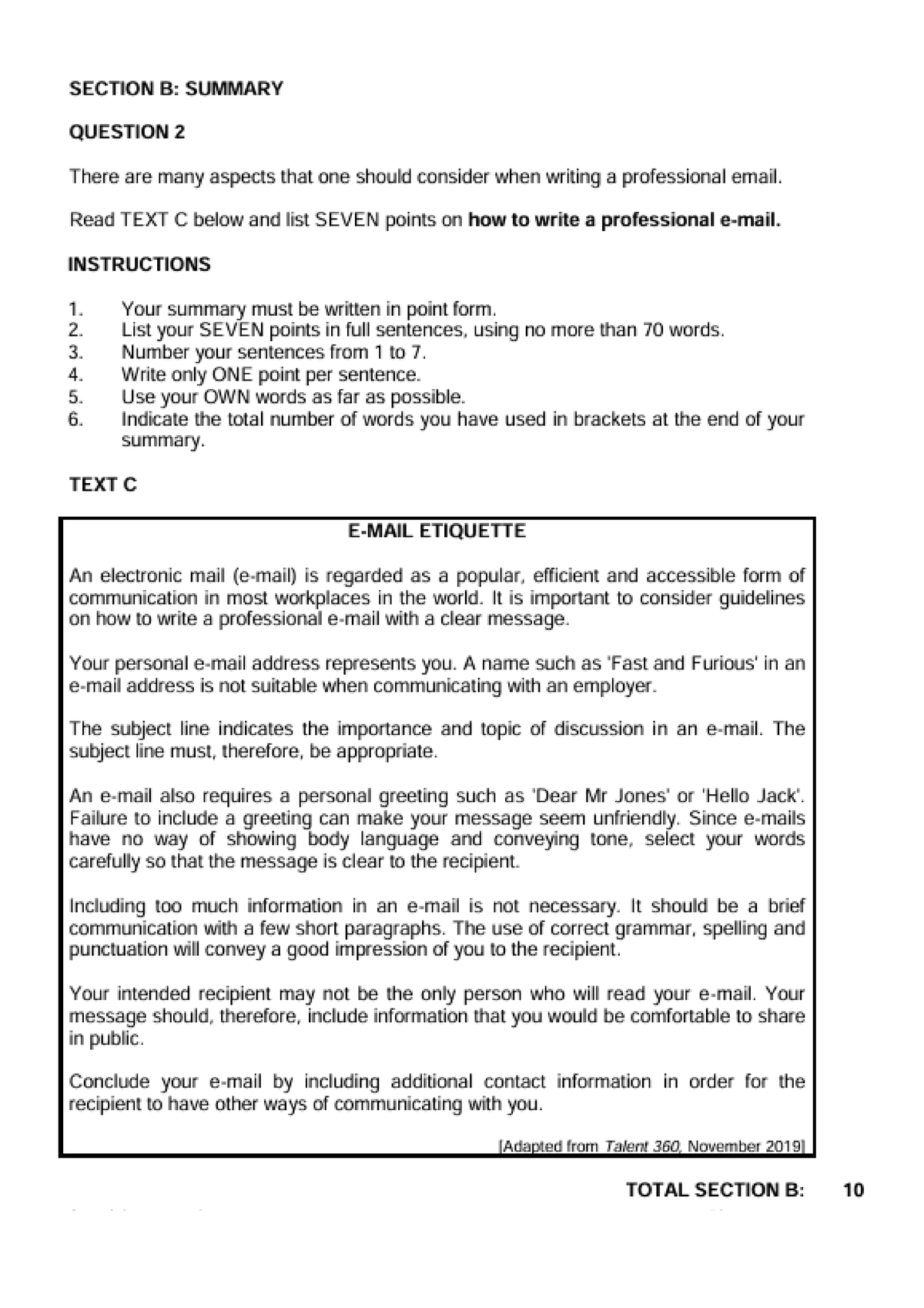 Summary Writing Practice - ENGL1001 - Studocu