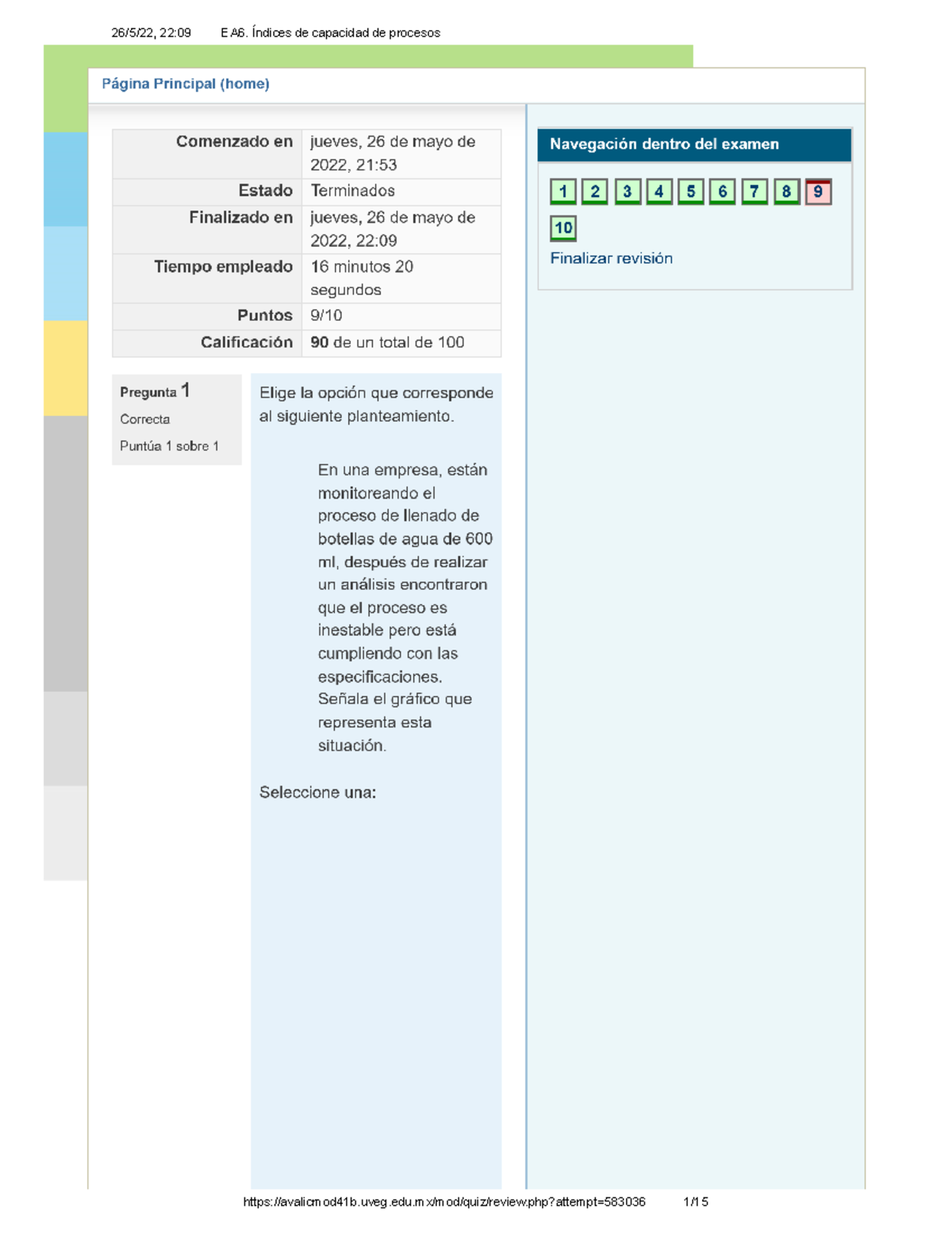 Ea Ndices De Capacidad De Procesos Examen Control Calidad Control De La Calidad Studocu