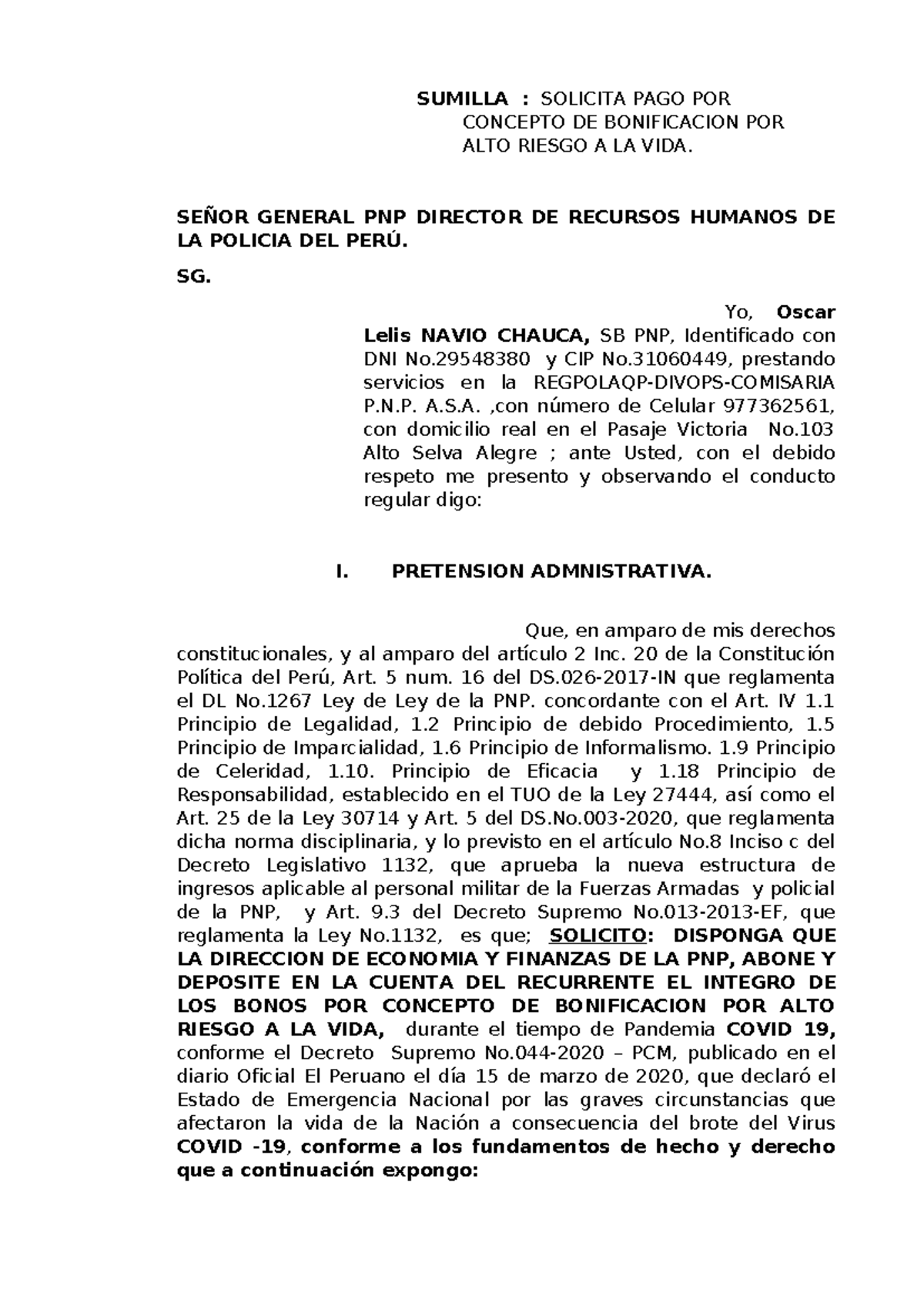 Sumilla WORD - Documentos, modelos notariales, solicitudes. - SUMILLA ...