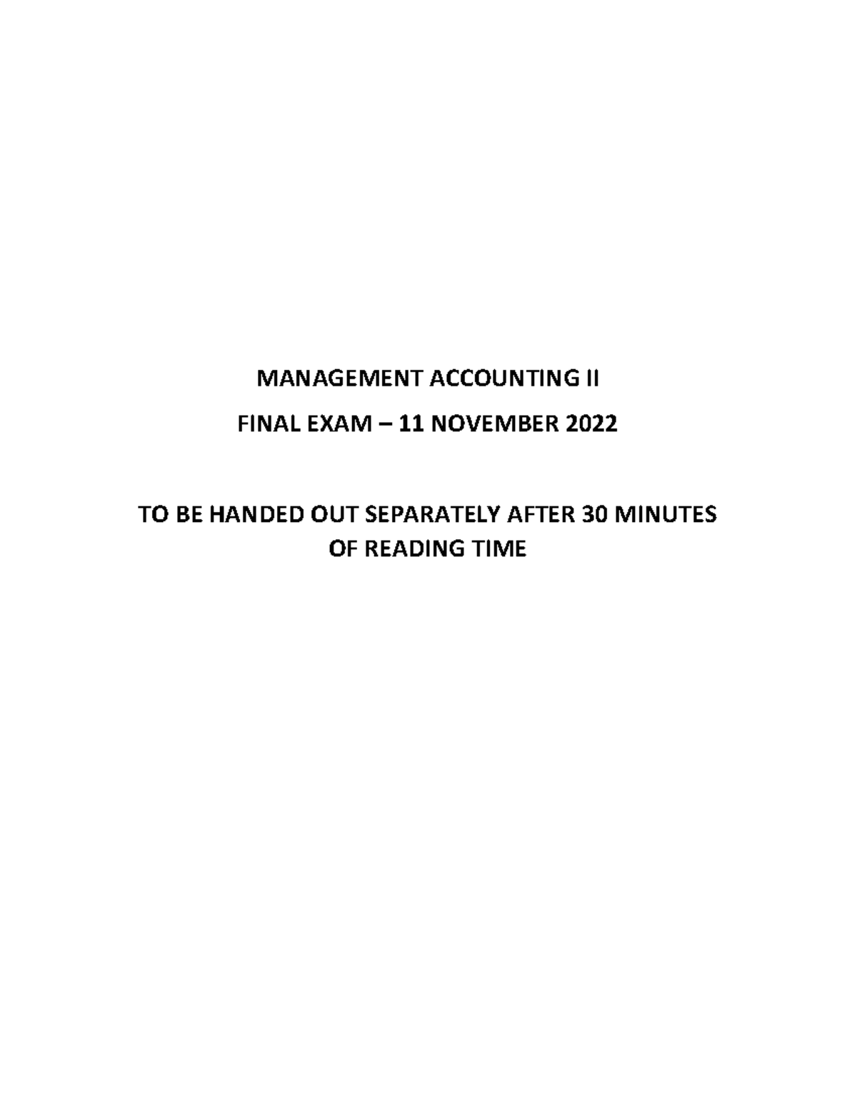 ACC3023H+-+Final+exam+-+Required+ v F - MANAGEMENT ACCOUNTING II FINAL ...