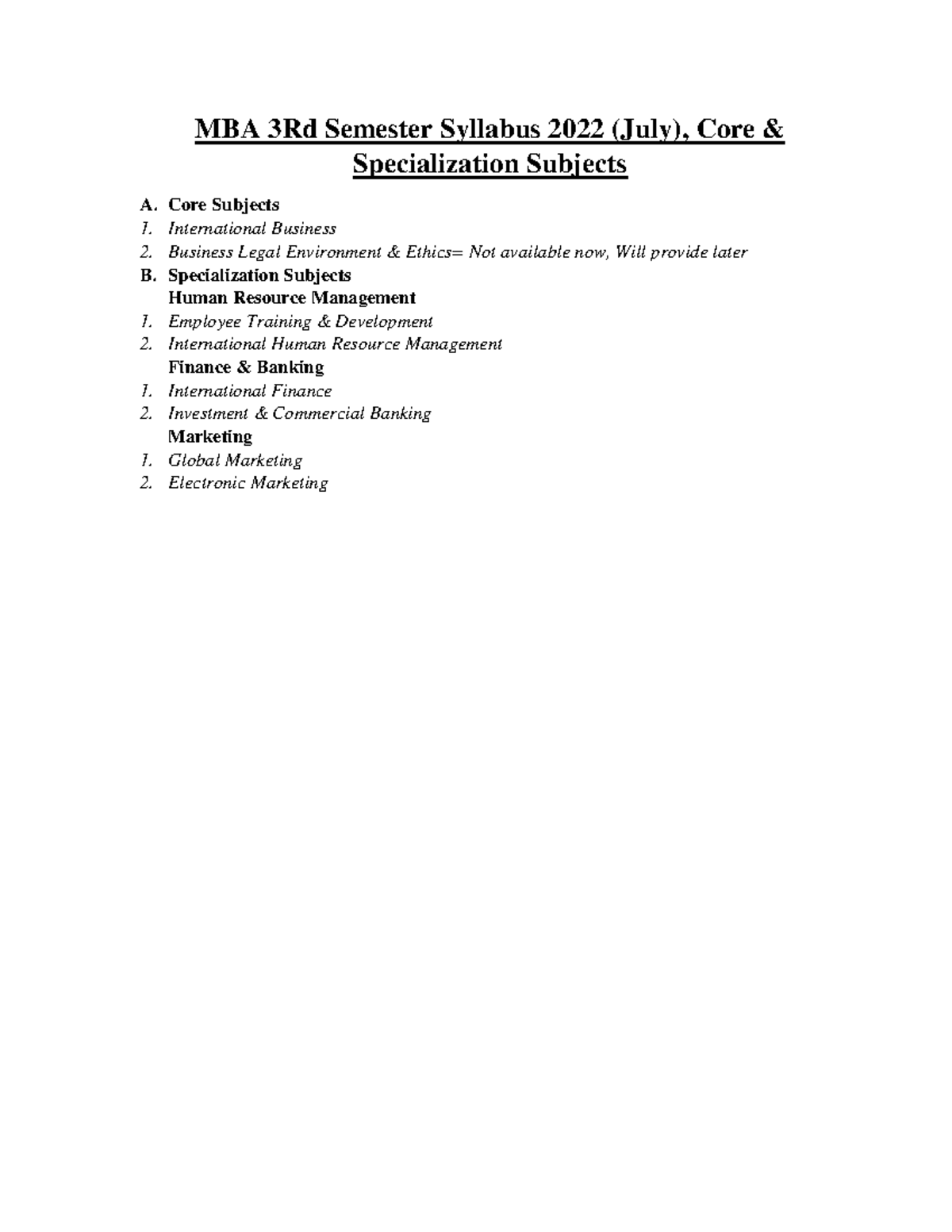 MBA 3Rd Semester Syllabus 2019July - MBA 3Rd Semester Syllabus 2022 ...