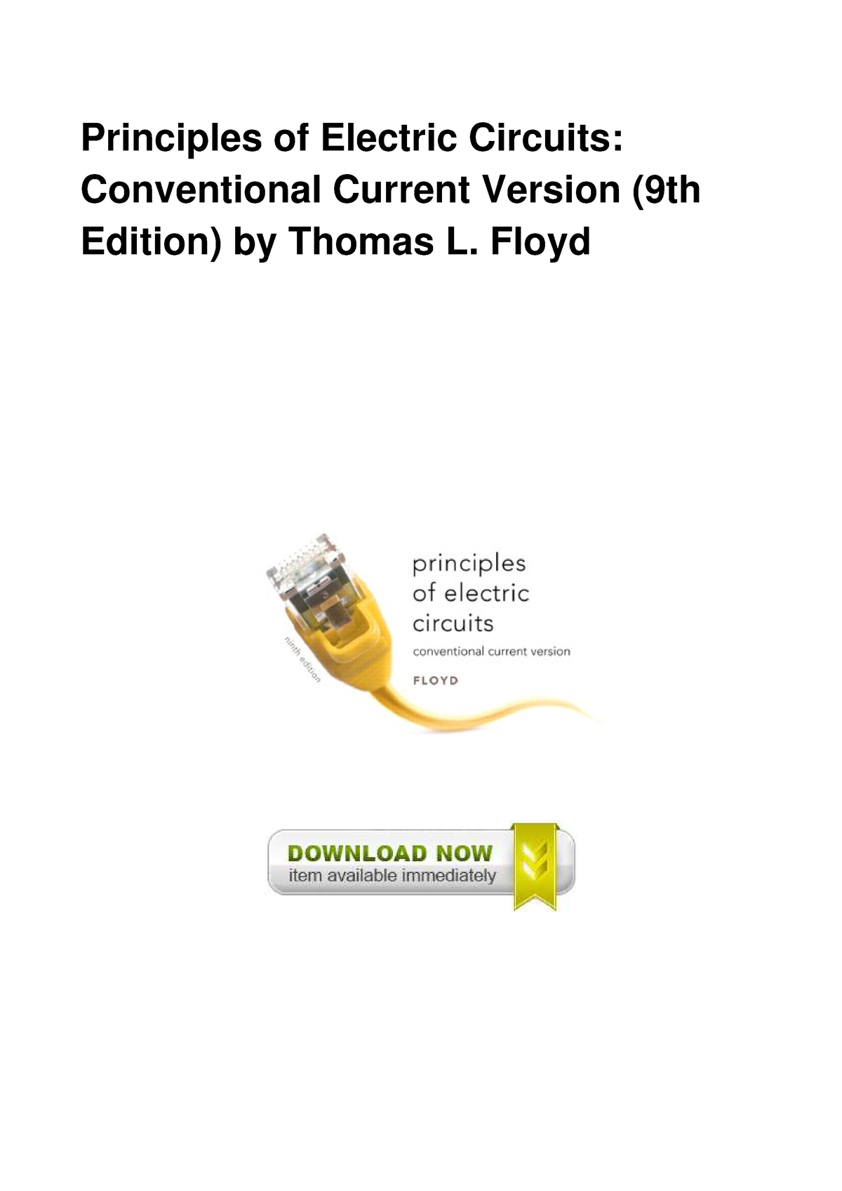 Principles Of Electric Circuits Conventi - Principles Of Electric ...