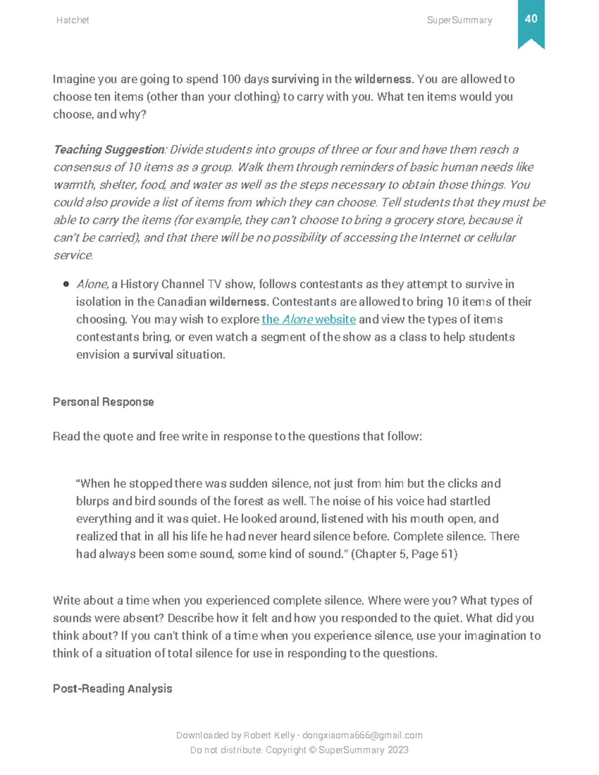 Super Summary Study Guide
