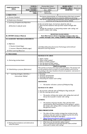 TLE Technical Drafting 7-8 week4 - W 4 Learning Area MECHANICAL ...