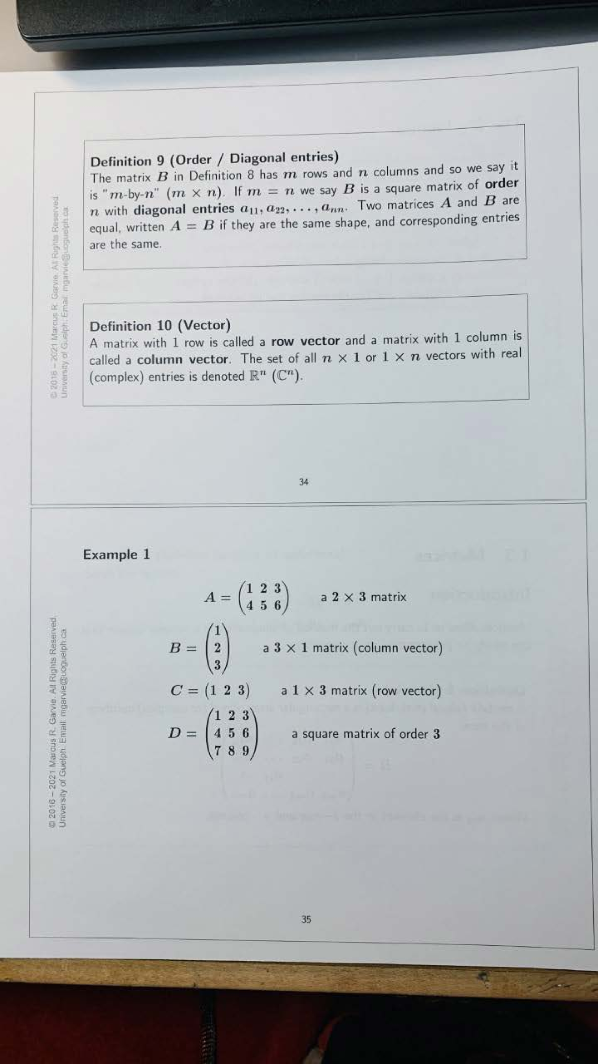 Linear Algebra #3 - Practice problems from the course workbook - Math ...