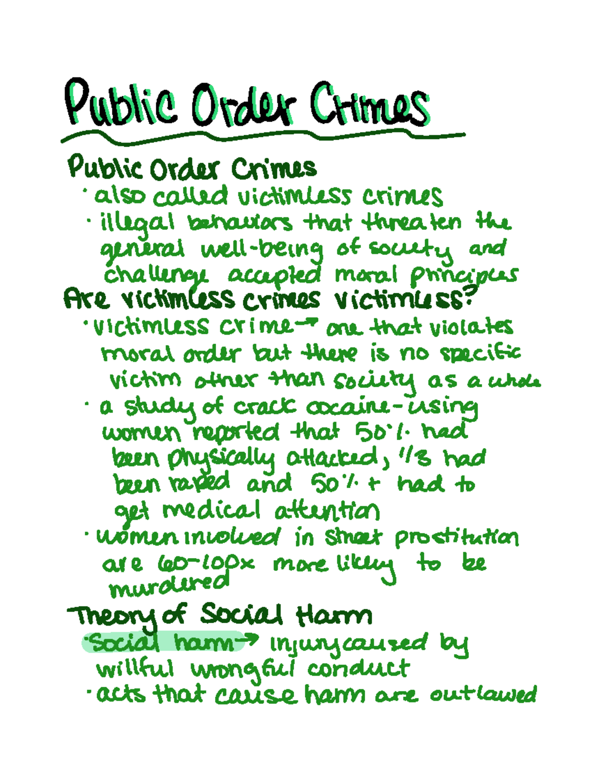 Public Order Crimes Class C