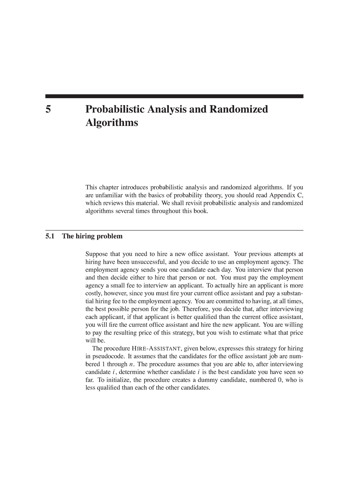 Chapter 05 Probabilistic Analysis And Randomized Algorithms - 5 ...