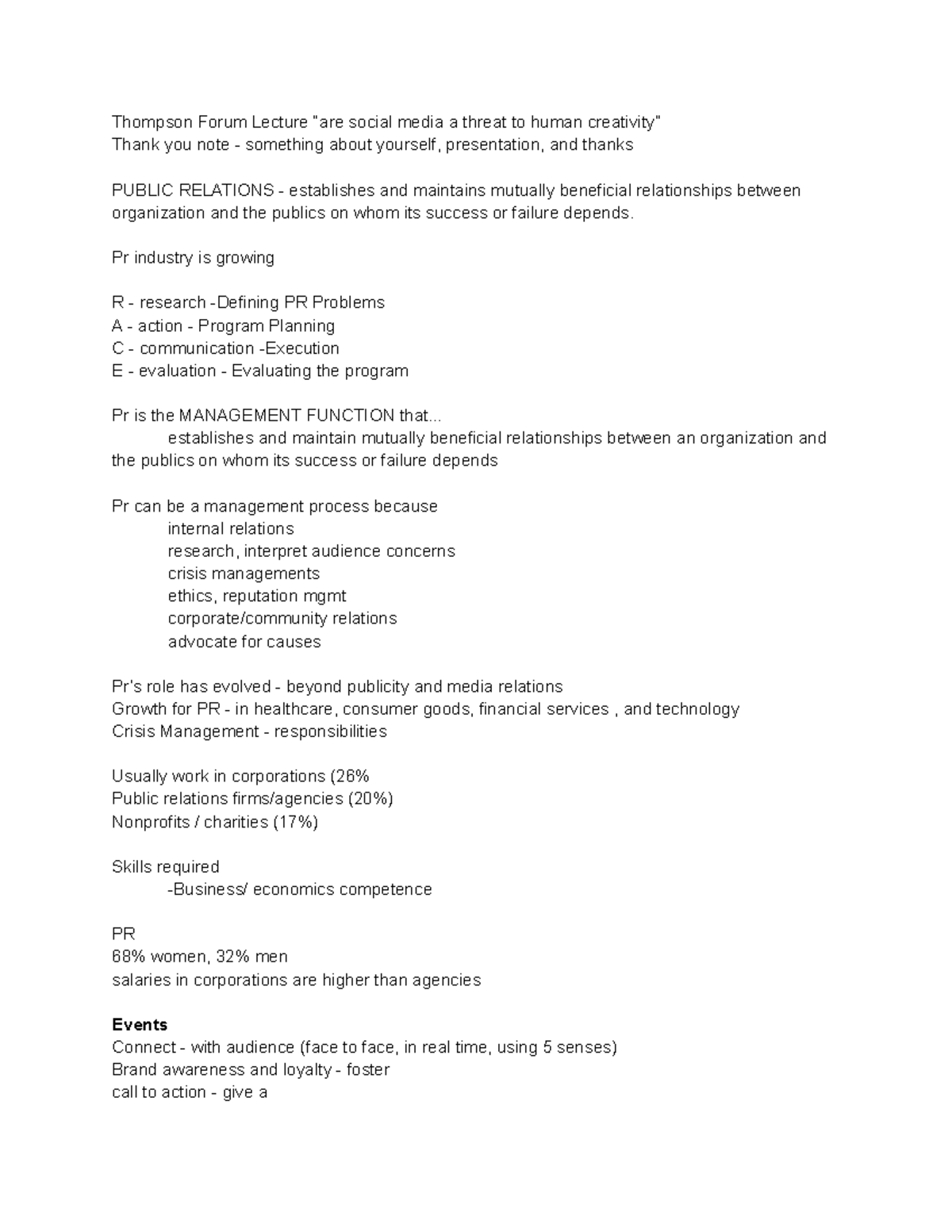 ADPR Lecture Thompson Forum Lecture “are social media a threat to