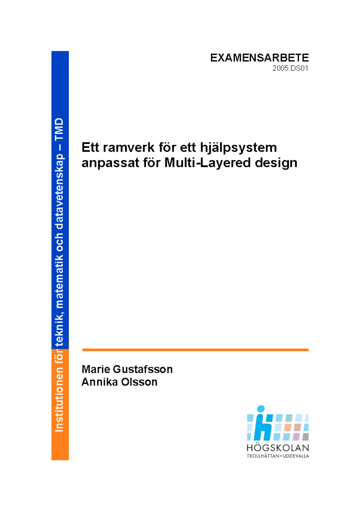 Examensarbete Inom Datateknik - Institutionen För Teknik, Matematik Och ...