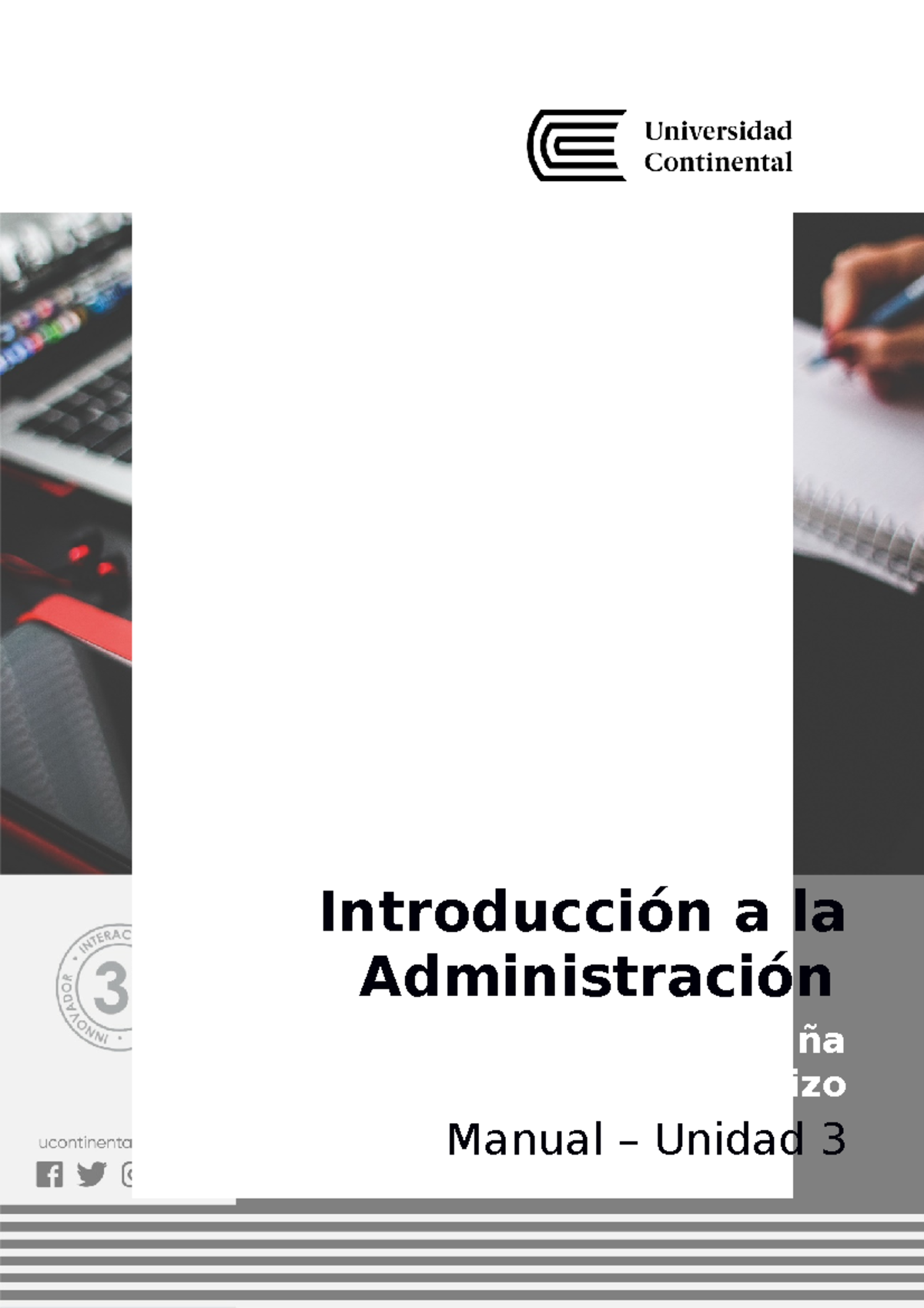 Unidad 3 Introducción a la Administración Plan 2018 - Introducción a la ...