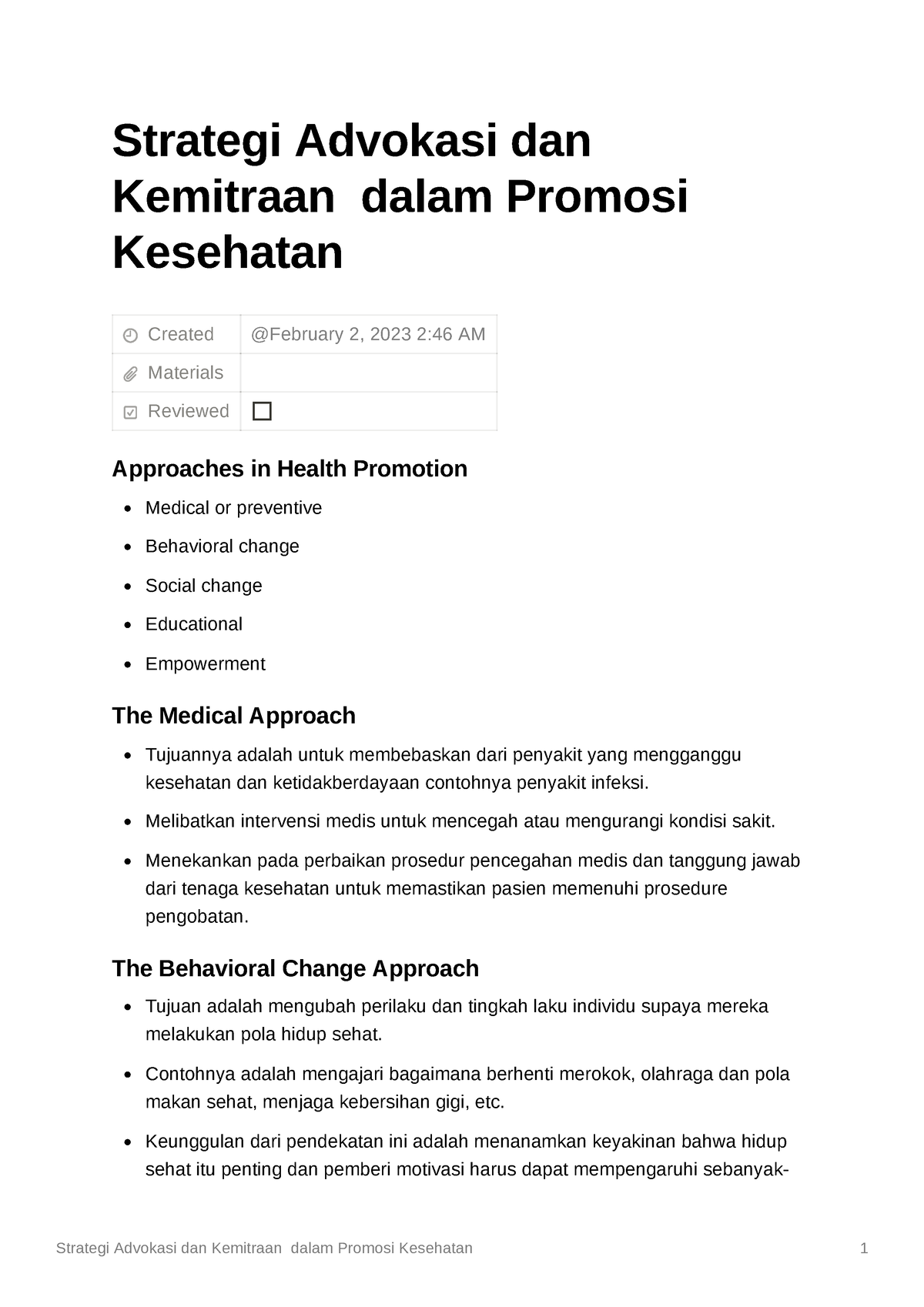 Strategi Advokasi Dan Kemitraan Dalam Promosi Kesehatan - Melibatkan ...