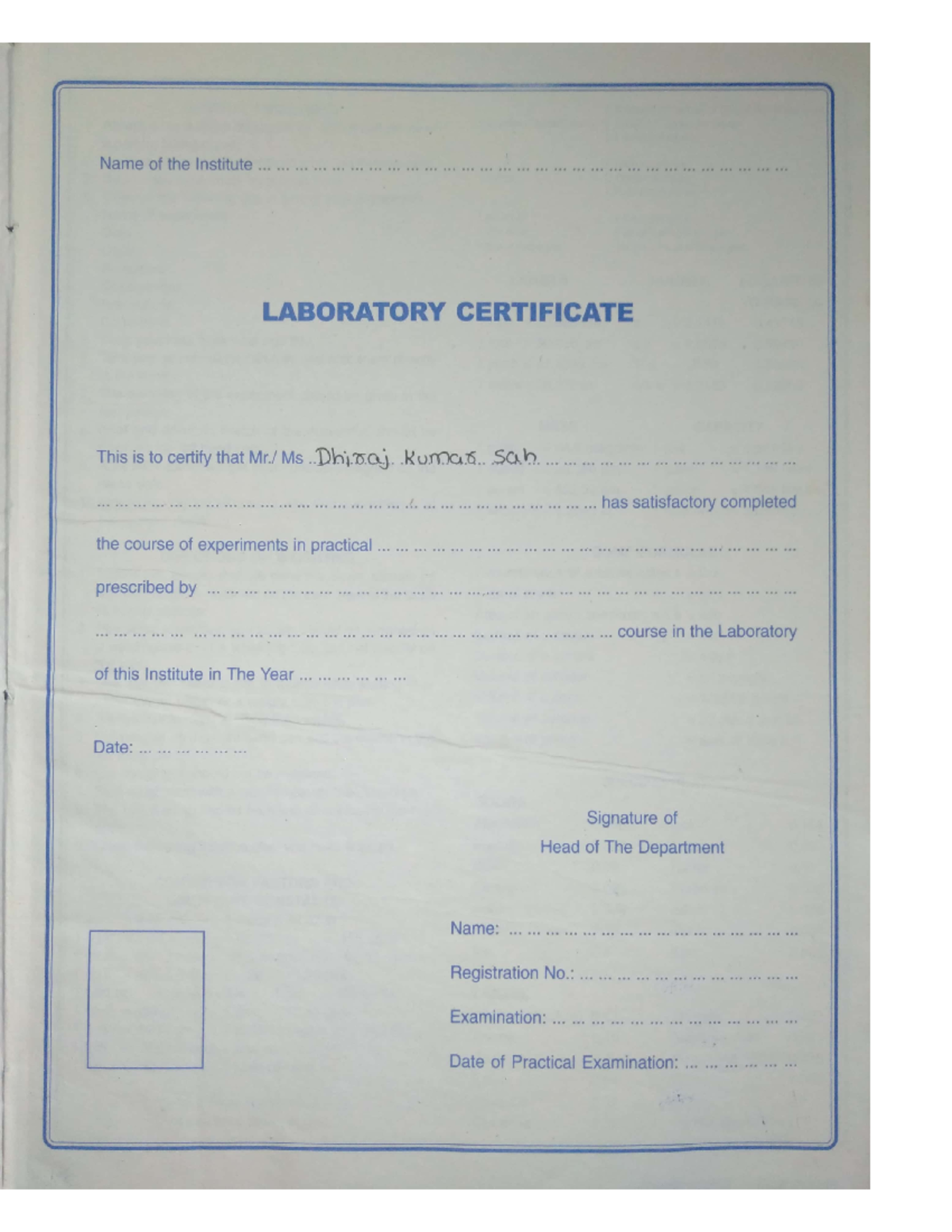 Untitled - practical file - Name of the Institute LABORATORY ...