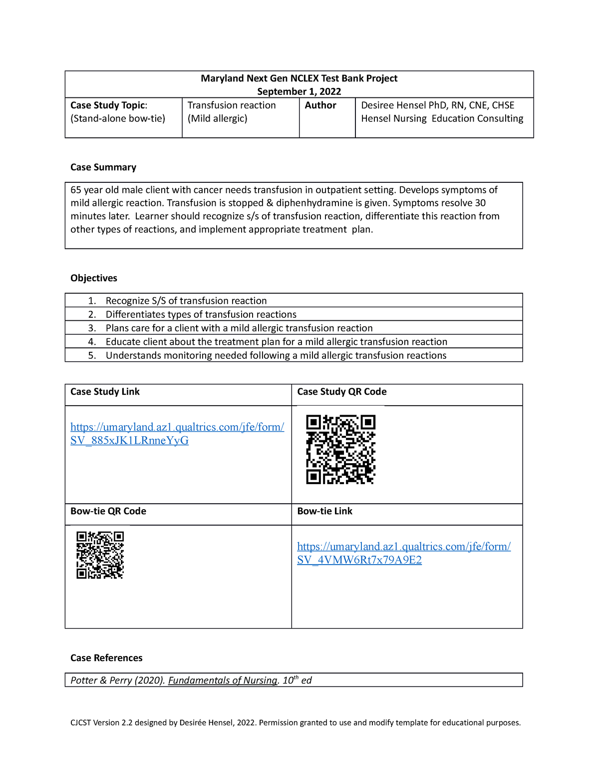 university of maryland nclex case study