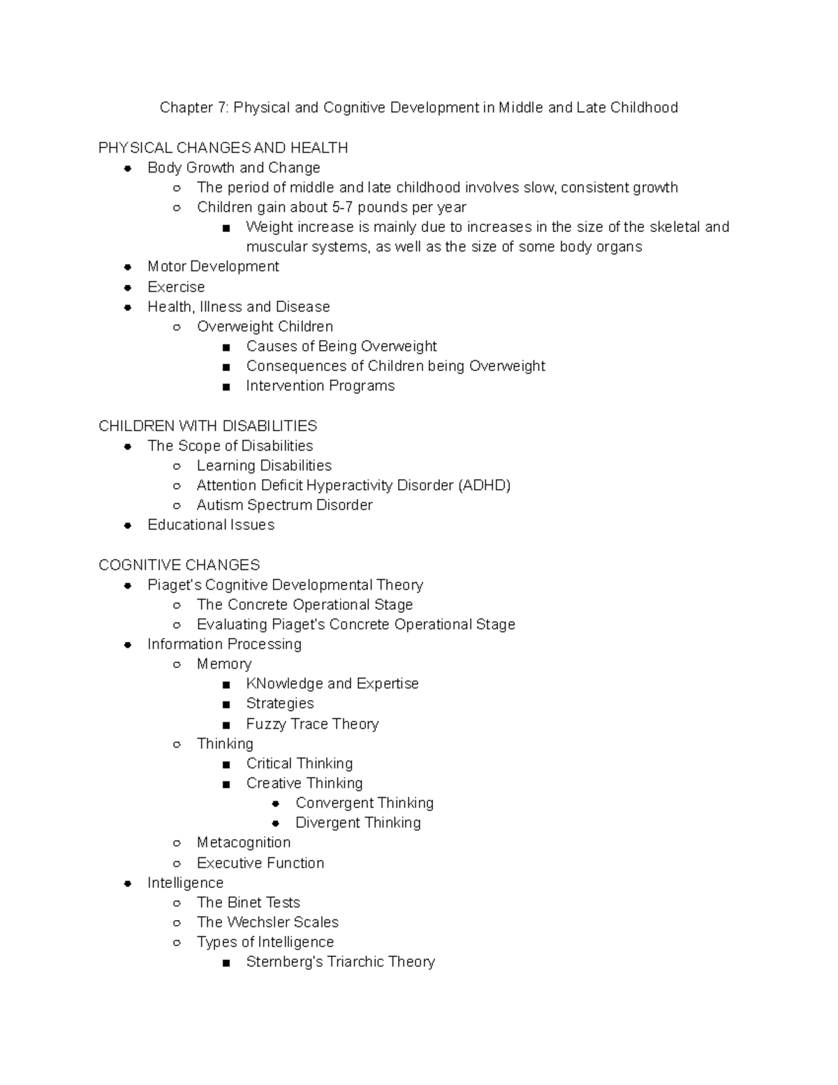 Chapter 7 Outline - Summarized course notes for exam review - Chapter 7 ...