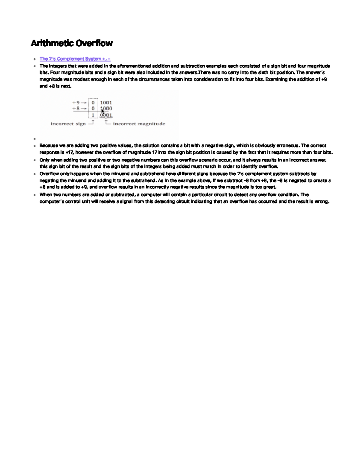 Arithmetic Overflow - Prof. F. Fischman - Arithmetic Overflow T H E 2 ...