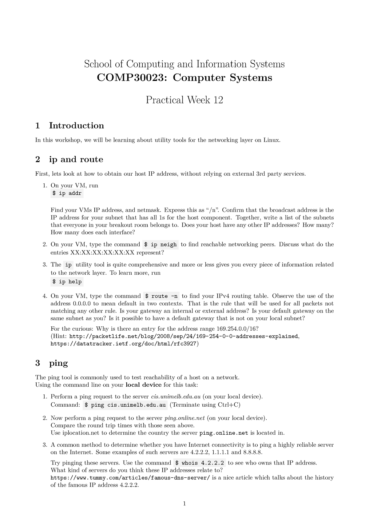 networking lab assignments