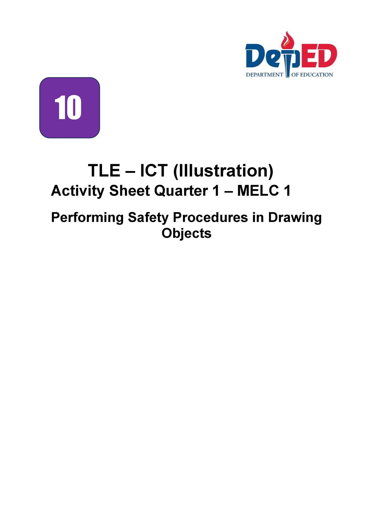 ICT Illustration 10 Q1 LAS1 Final - TLE – ICT (Illustration) Activity ...