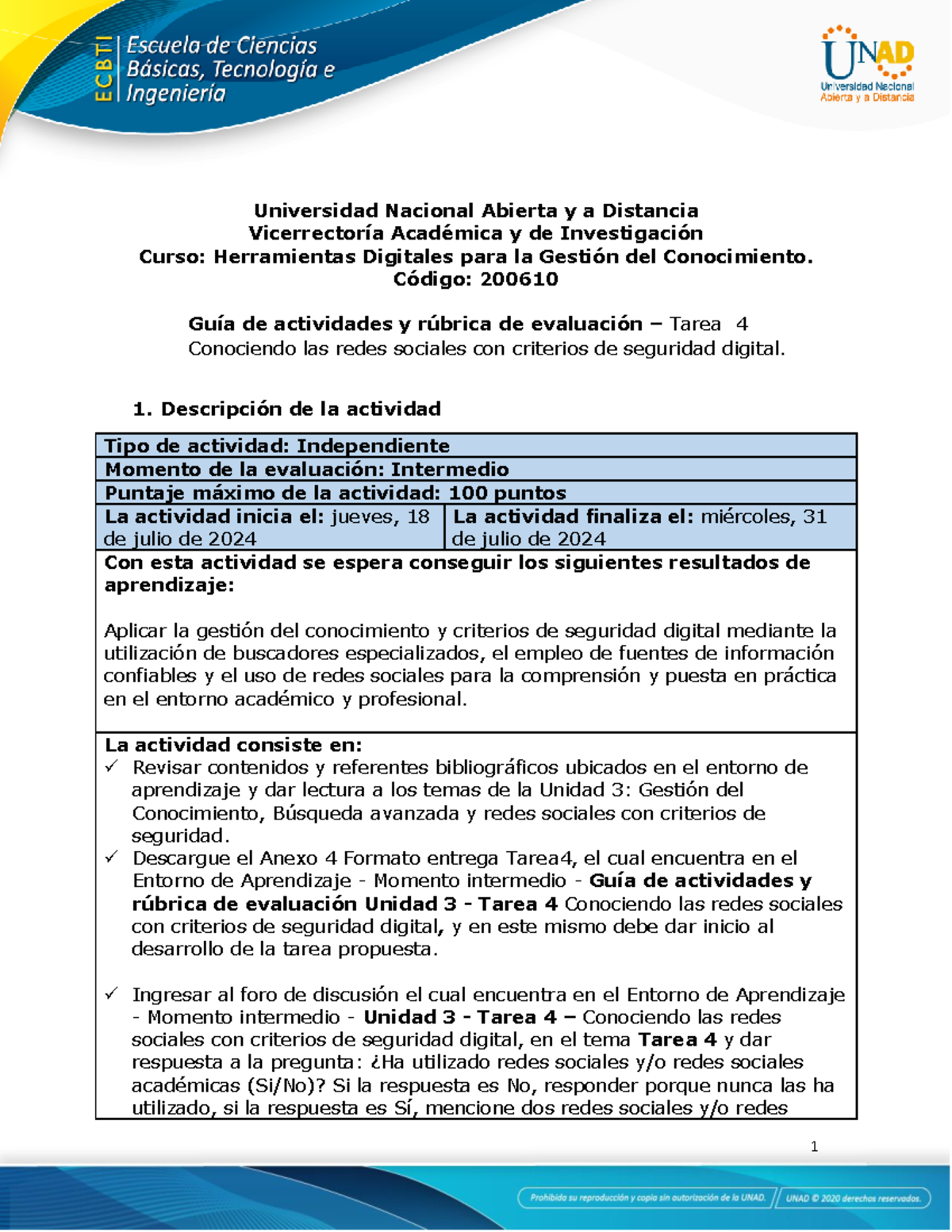 Guía de actividades y rúbrica de evaluación - Unidad 3 - Tarea 4 ...