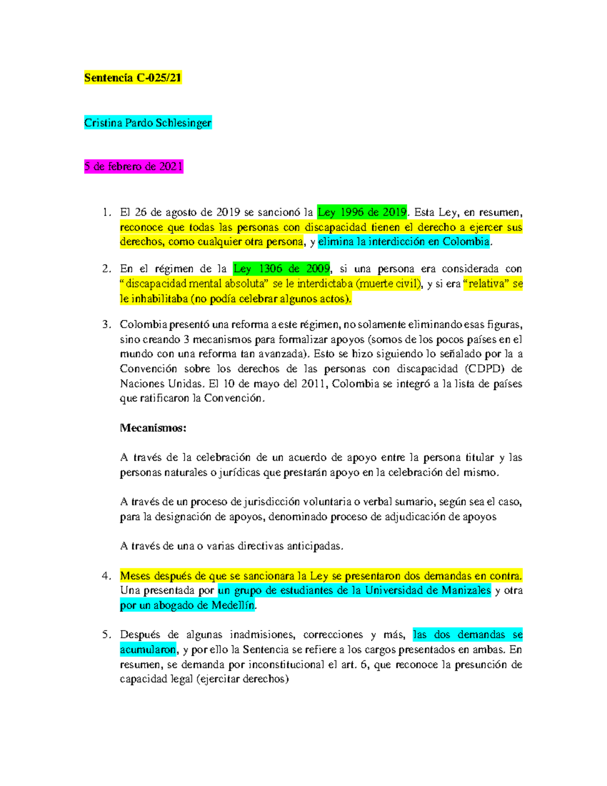 Sentencia C 025 21 - Sentencia C-025/ Cristina Pardo Schlesinger 5 de
