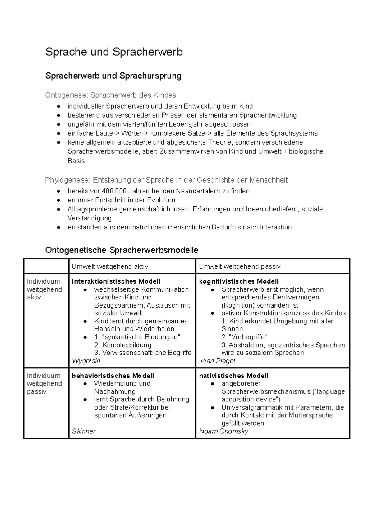 Sprache Und Spracherwerb - Sprache Und Spracherwerb Spracherwerb Und ...