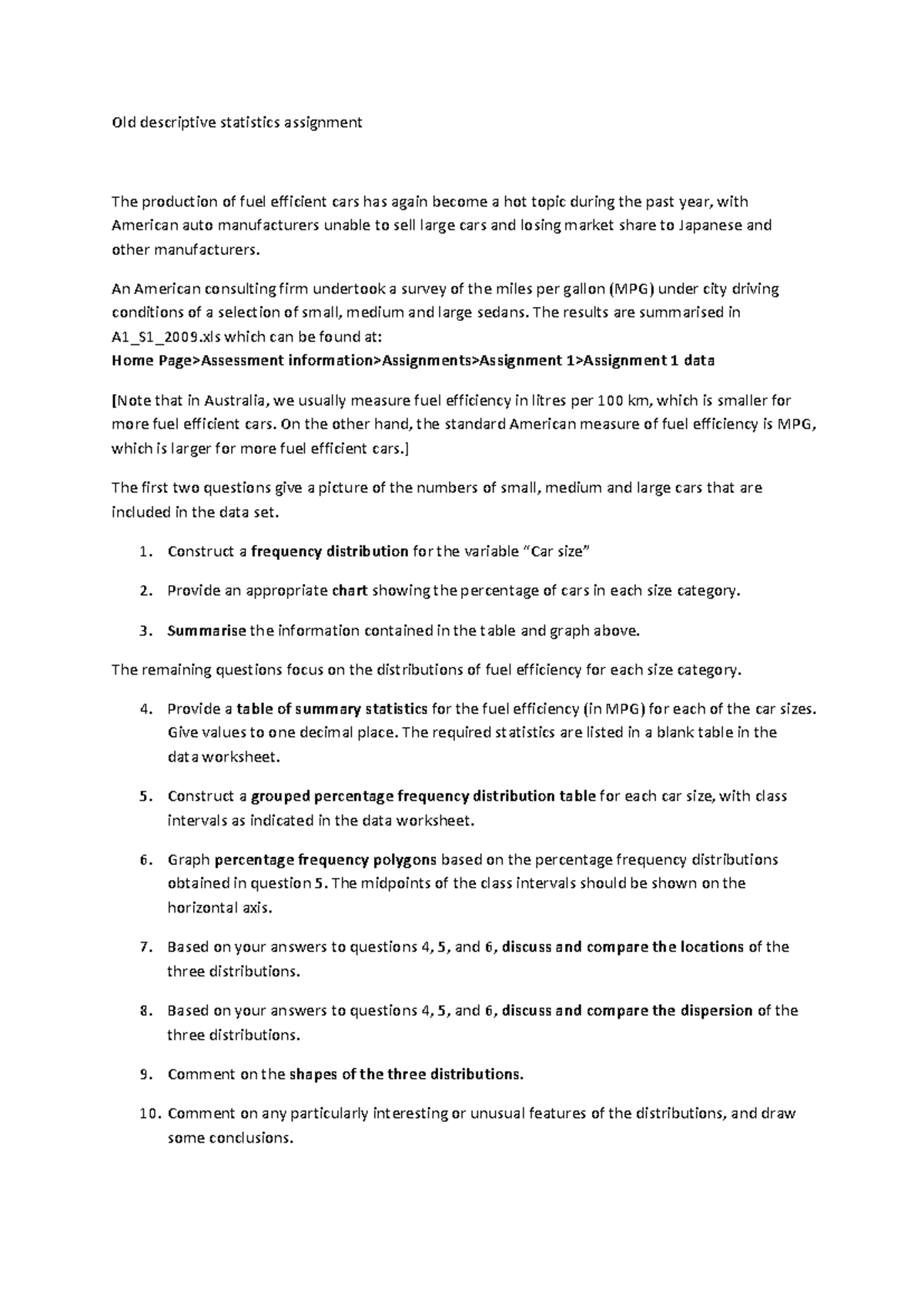 Exam 2017, questions and answers - Old descriptive statistics ...