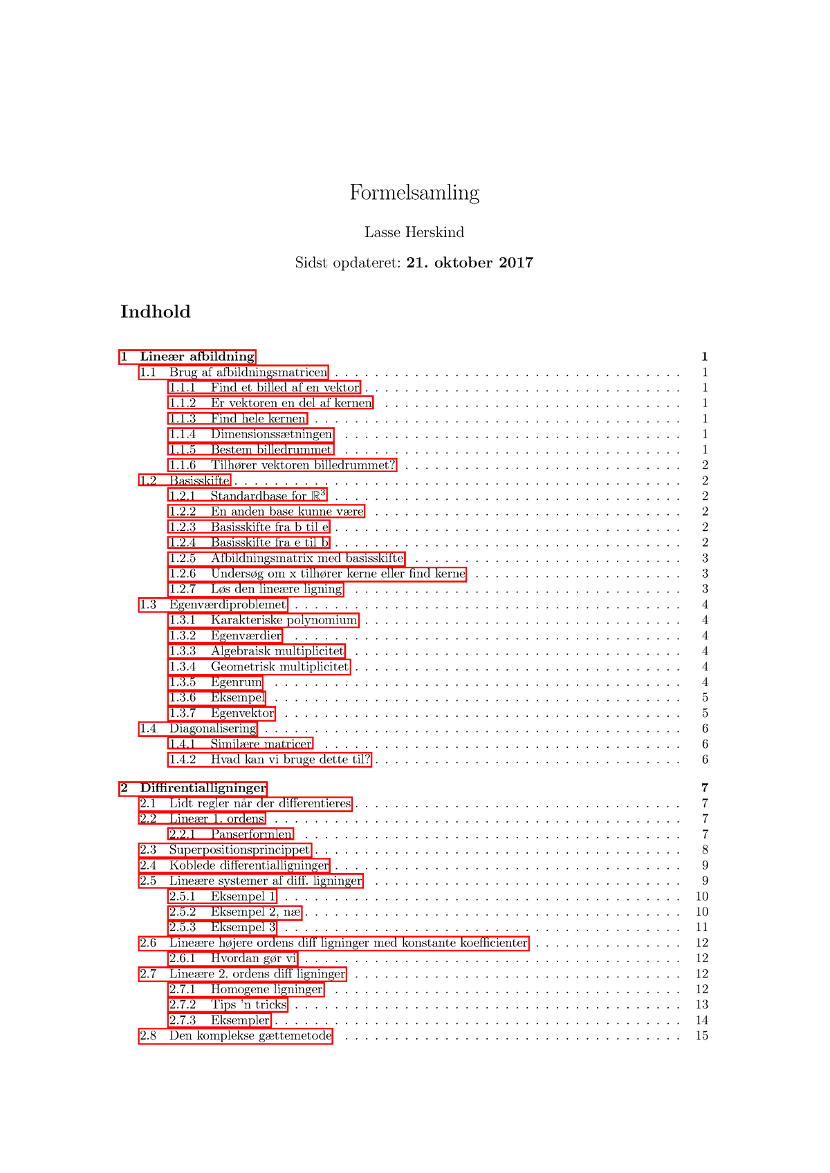 Noter Og Formelsamling Til Mat 1 2020/2021 - Fo R M E L S A M L I N G 1 ...